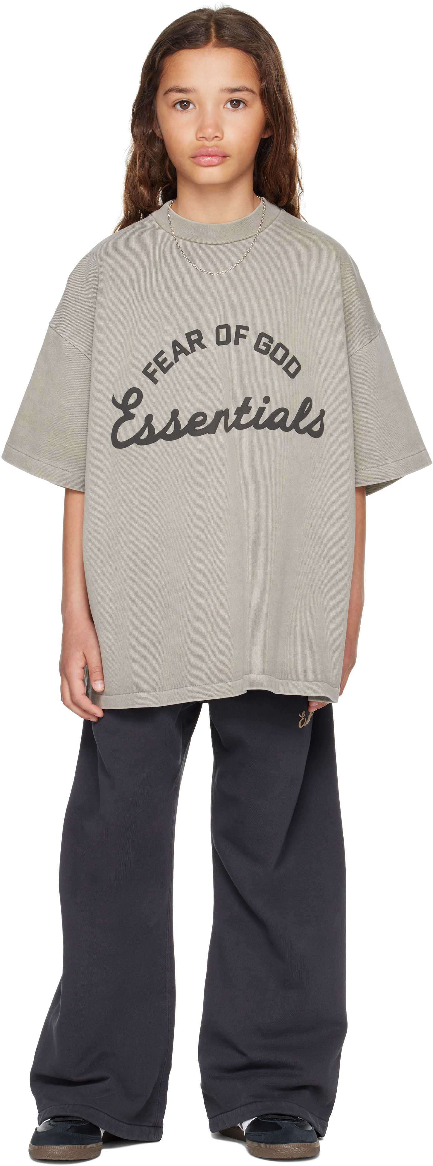 Fear of God ESSENTIALS - 키즈 그레이 트레이닝 90s 티셔츠