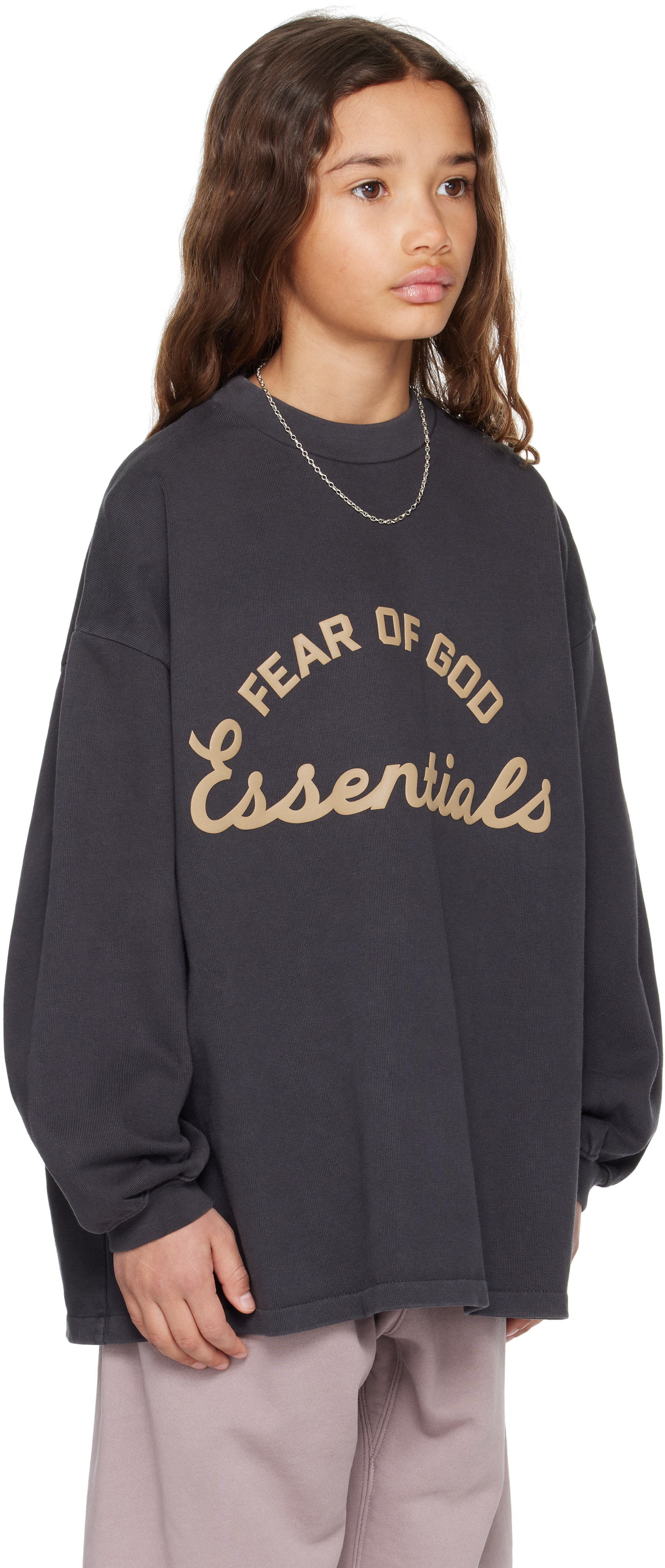 Fear of God ESSENTIALS - キッズ|ブラック Training 90's 長袖Tシャツ