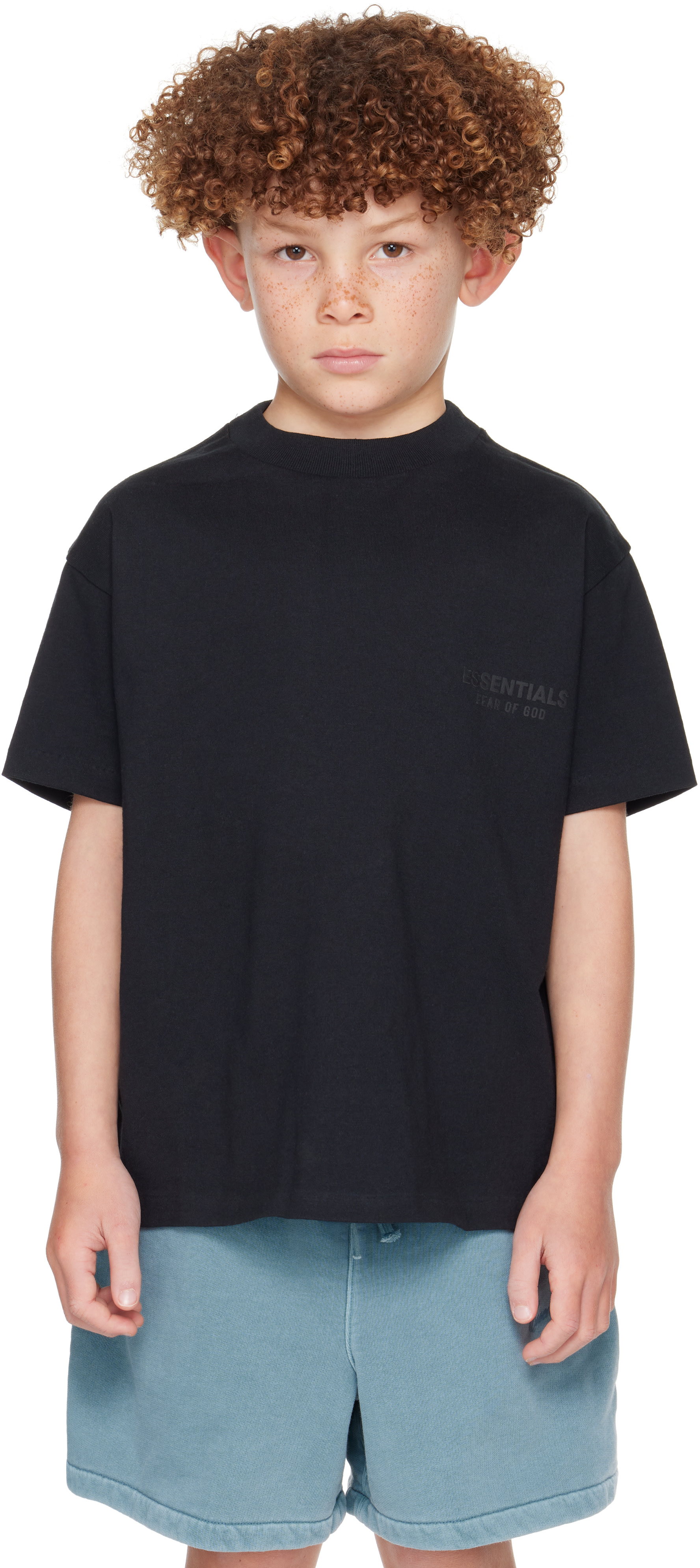 Fear of God ESSENTIALS - 키즈 블랙 클래식 티셔츠