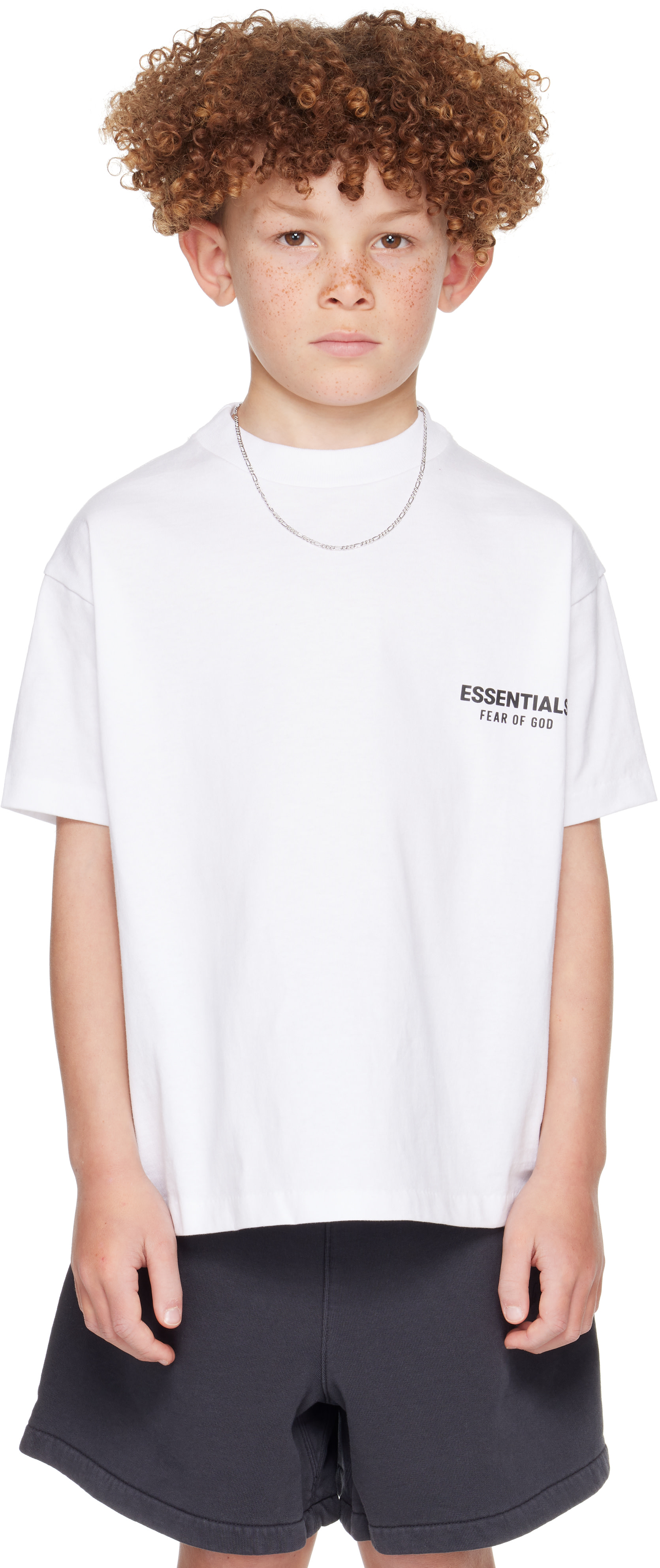 Fear of God ESSENTIALS - 키즈 화이트 클래식 티셔츠