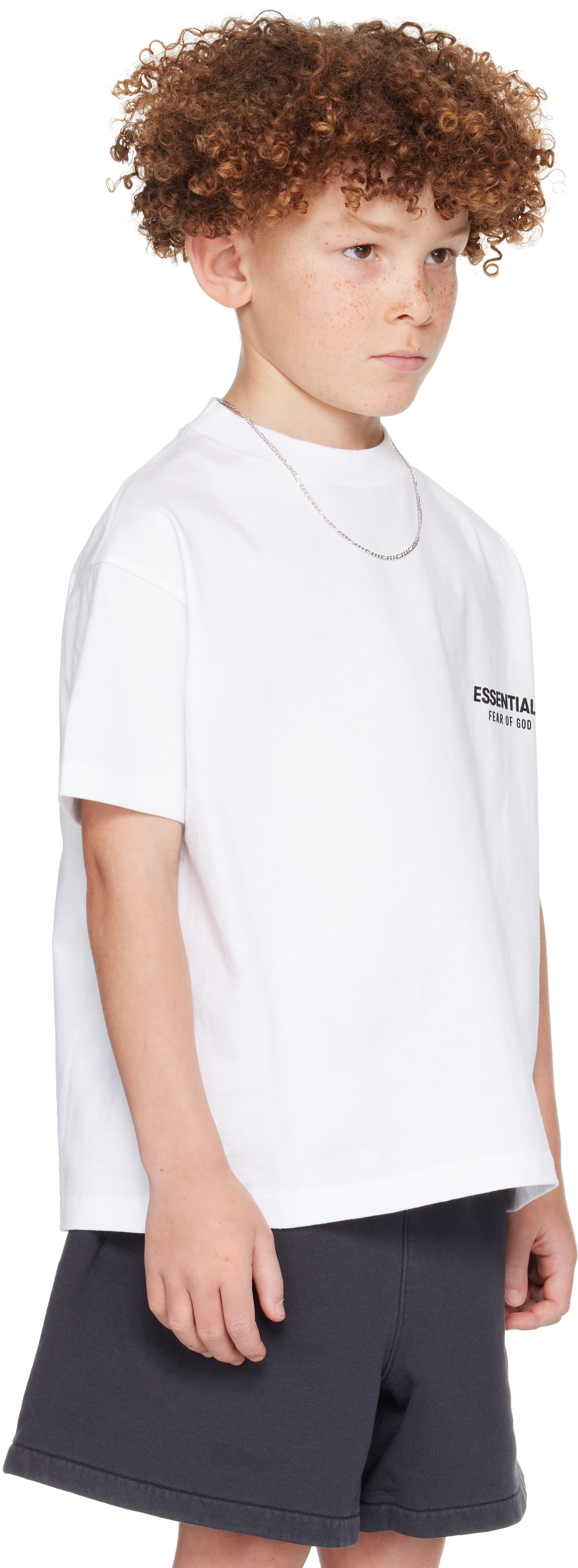 Fear of God ESSENTIALS - 키즈 화이트 클래식 티셔츠