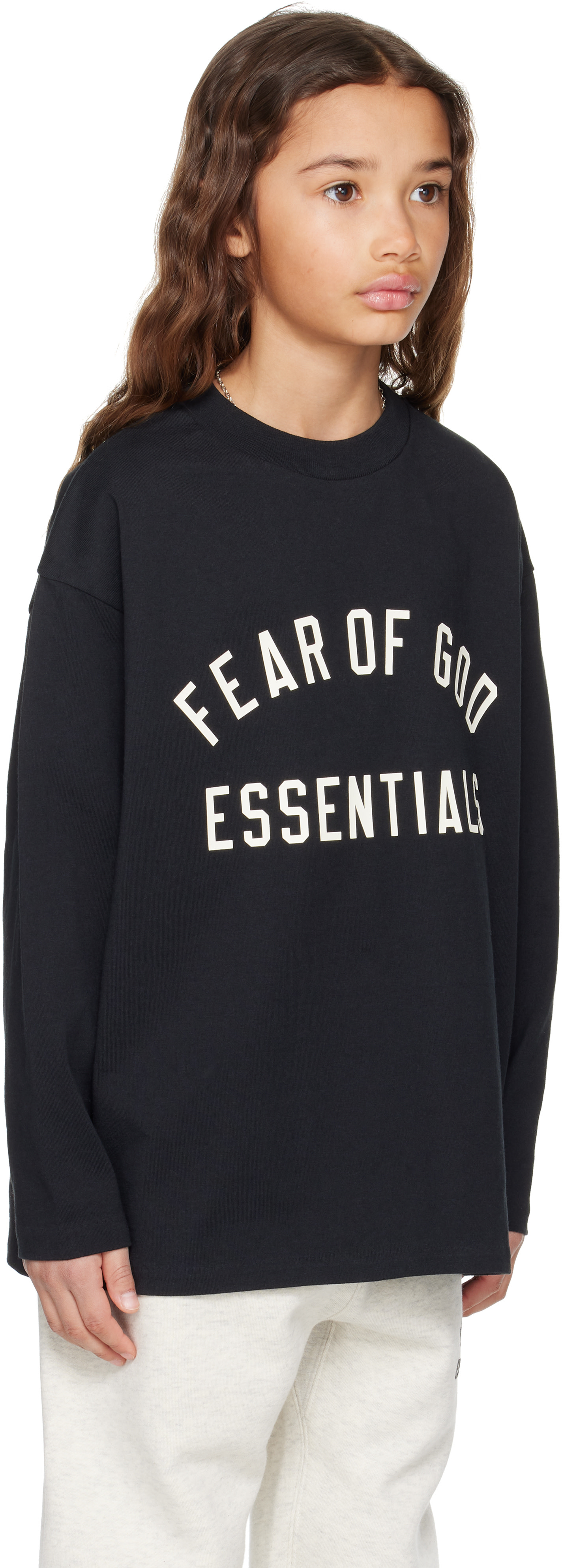 Fear of God ESSENTIALS - 키즈 블랙 클래식 티셔츠