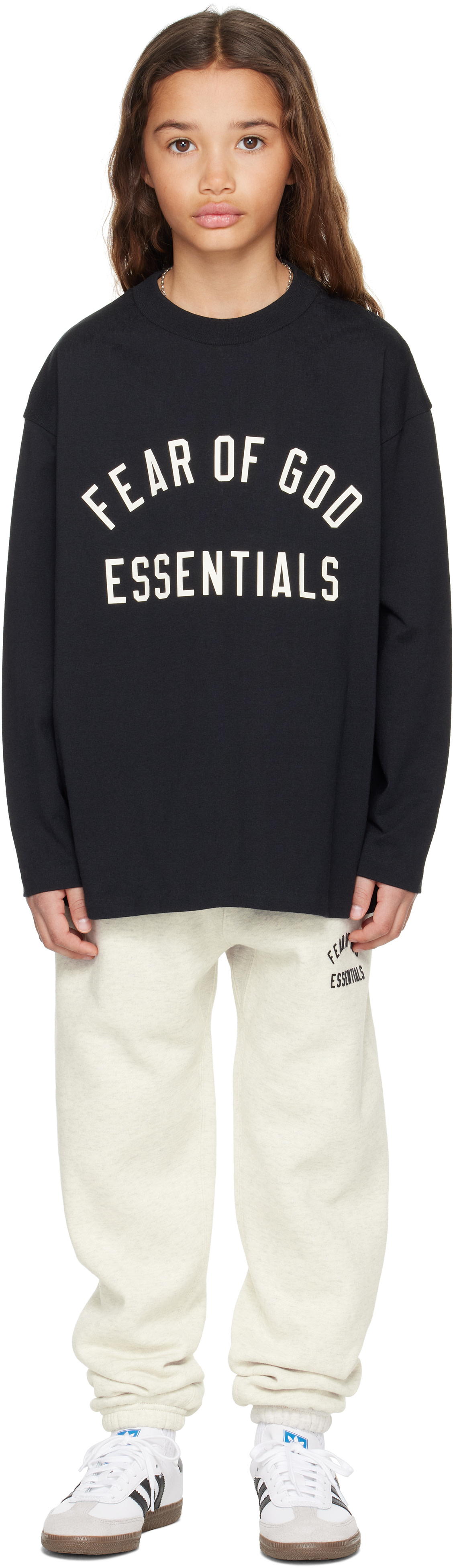 Fear of God ESSENTIALS - 키즈 블랙 클래식 티셔츠