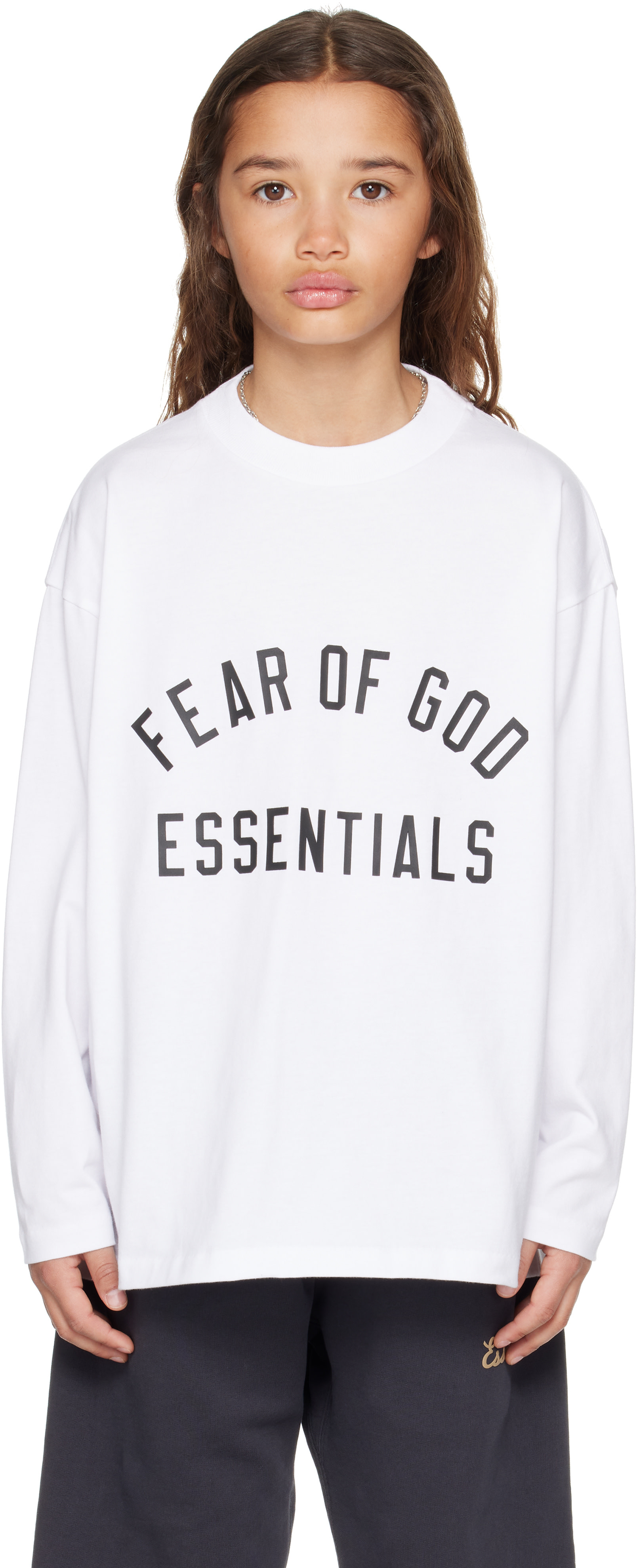 Fear of God ESSENTIALS - 키즈 화이트 클래식 티셔츠