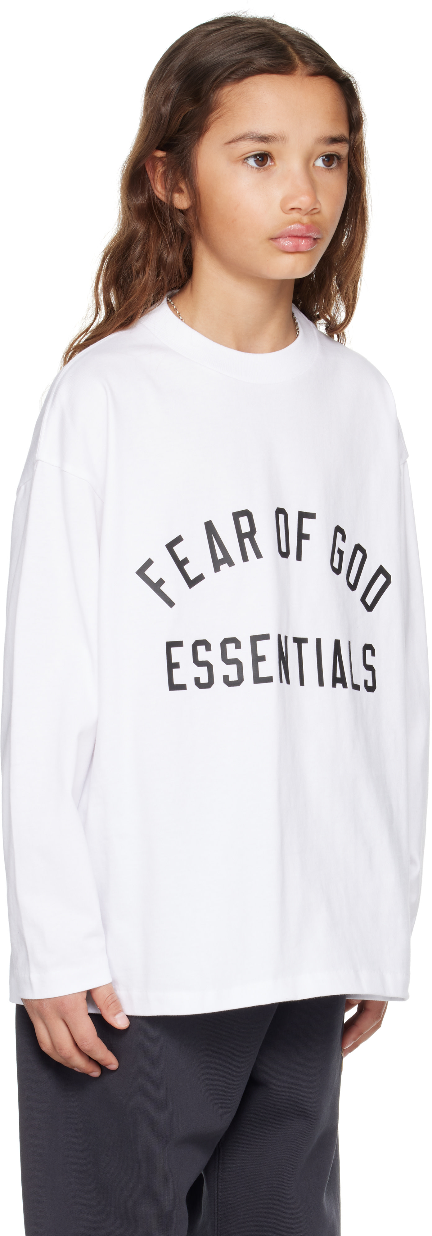 Fear of God ESSENTIALS - 키즈 화이트 클래식 티셔츠