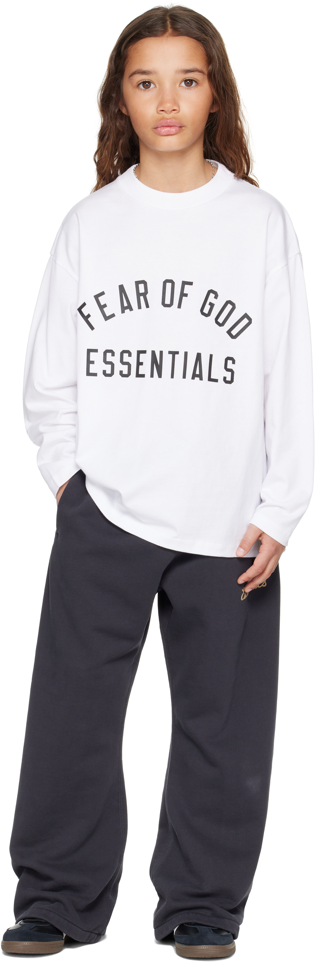 Fear of God ESSENTIALS - 키즈 화이트 클래식 티셔츠