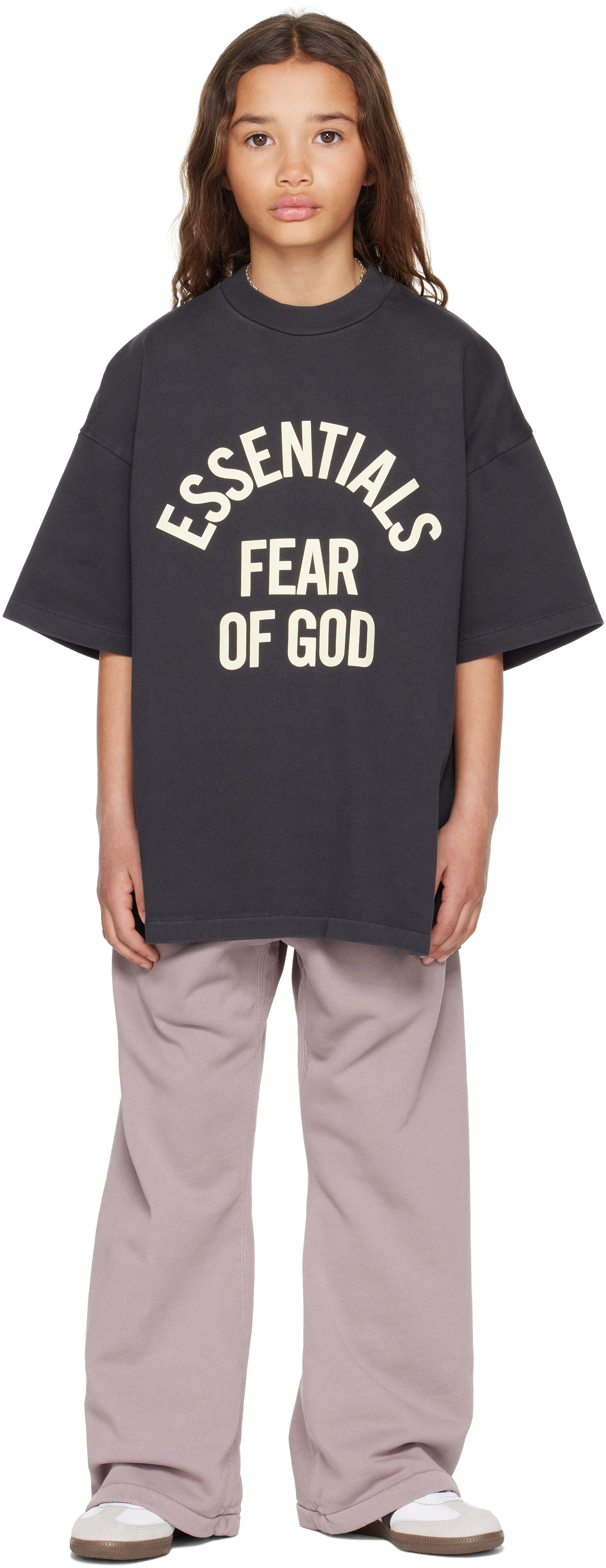 Fear of God ESSENTIALS: Kids Black Campus 90's Short Sleeve T