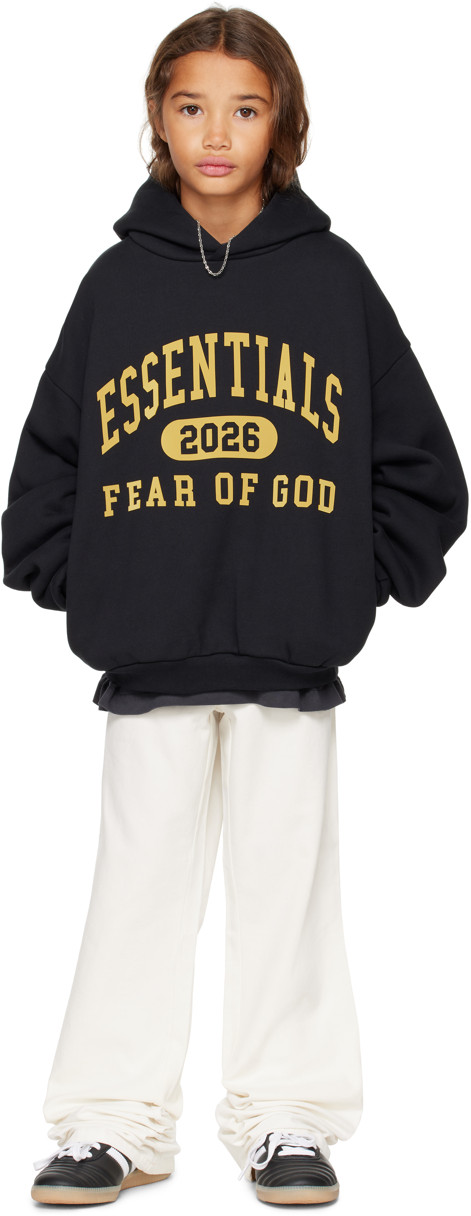 Fear of God ESSENTIALS - 키즈 블랙 홀리데이 클래식 후디