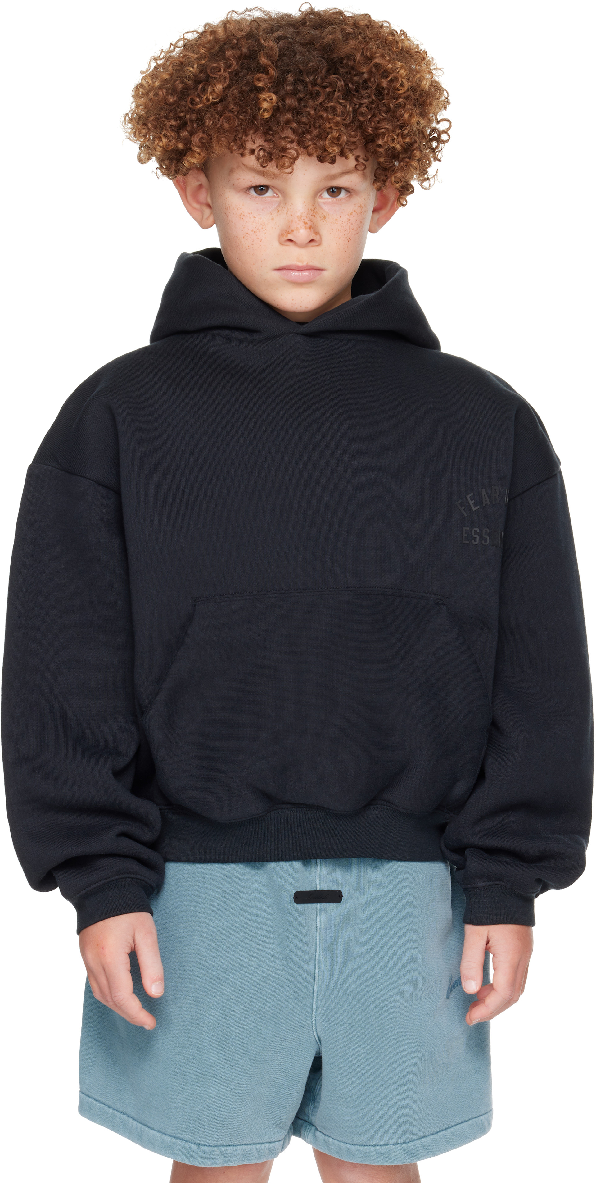Fear of God ESSENTIALS - Enfant | Pull à capuche noir à coupe classique
