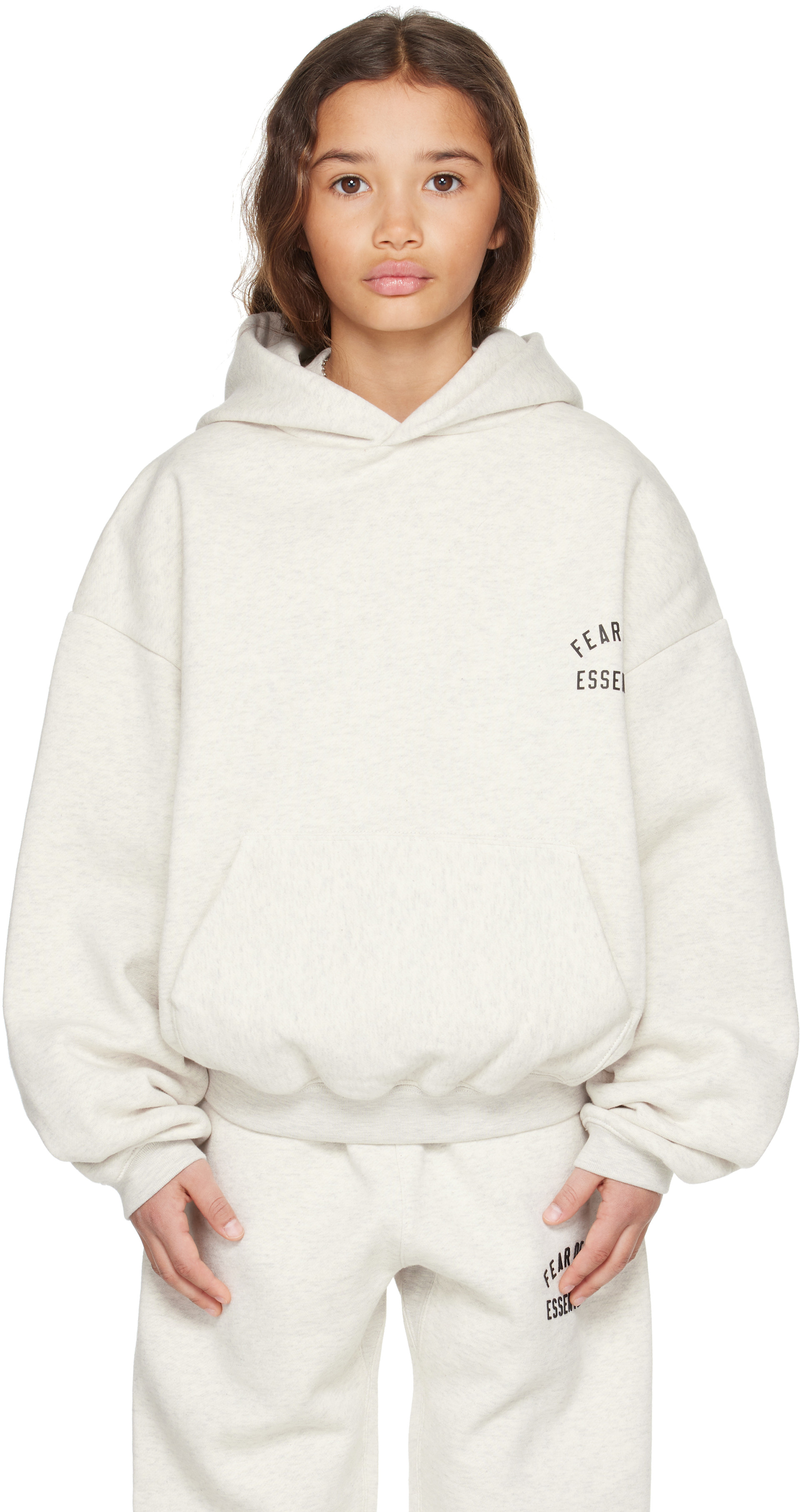 Fear of God ESSENTIALS - Enfant | Pull à capuche beige à coupe classique