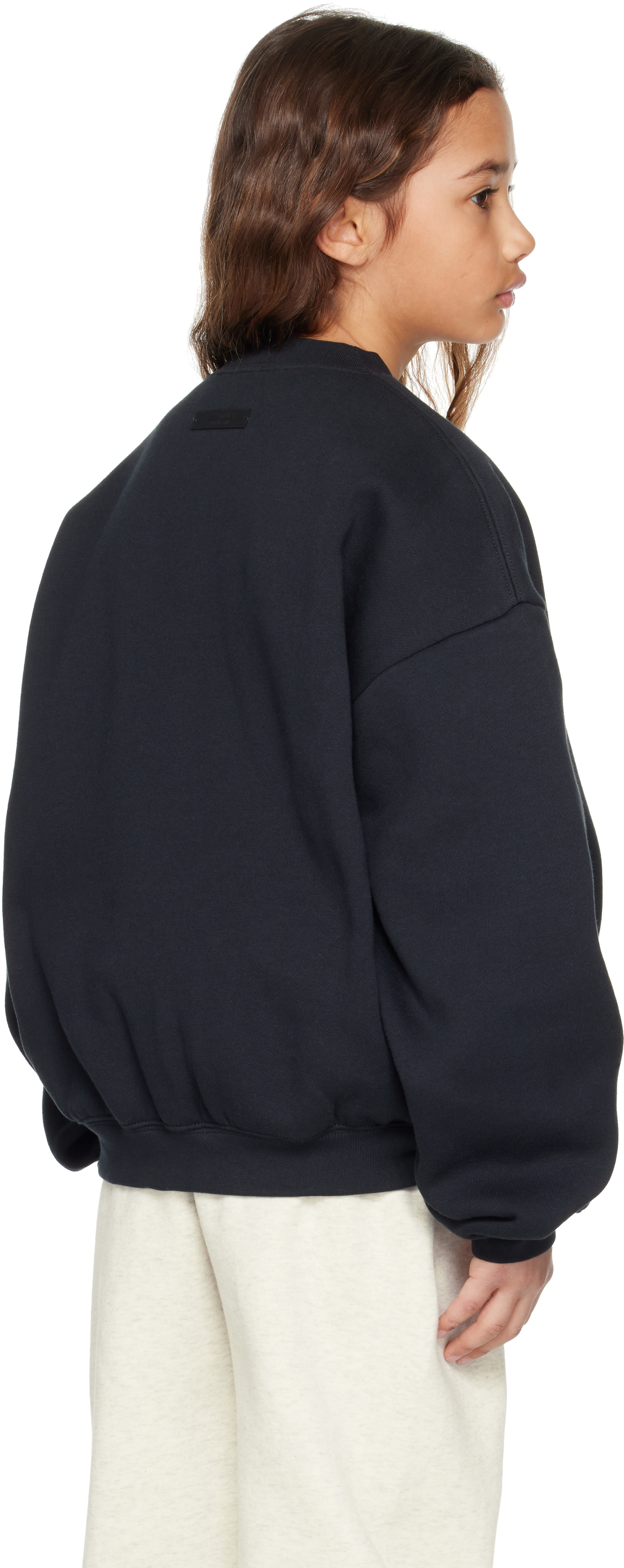 Fear of God ESSENTIALS - Enfant | Pull molletonné noir à col ras du cou
