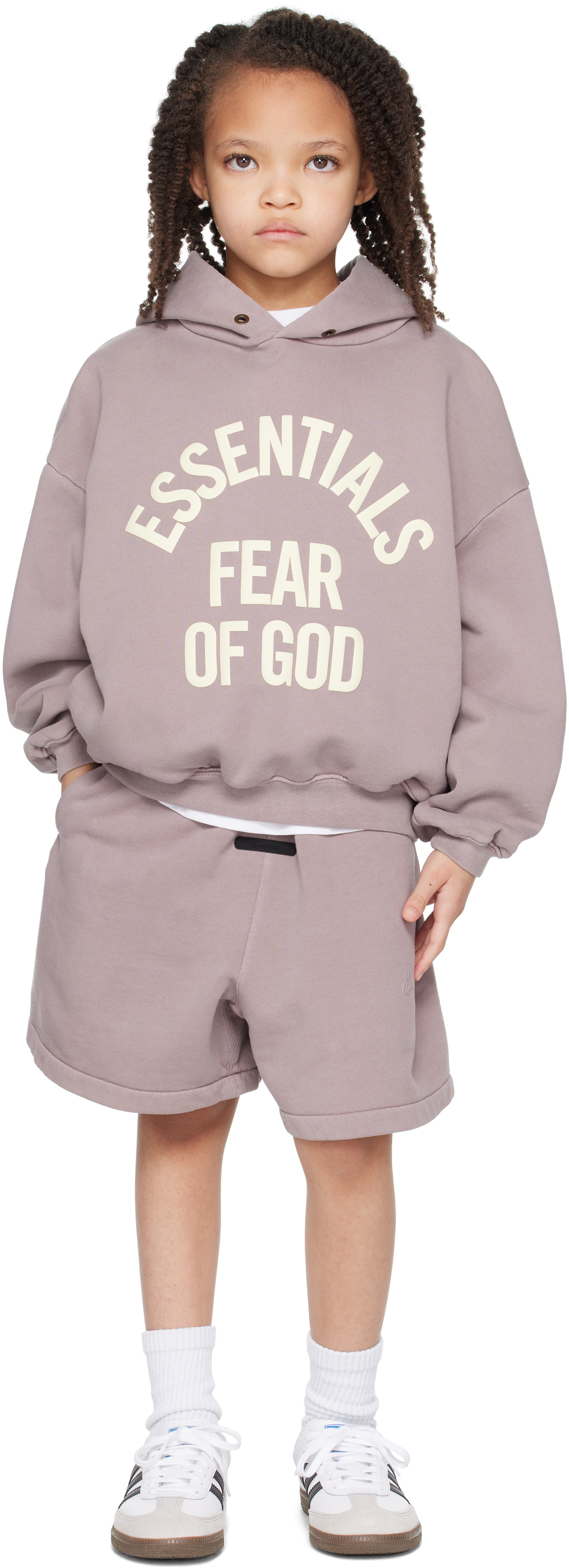 Fear of God ESSENTIALS - 키즈 퍼플 캠퍼스 90's 후디