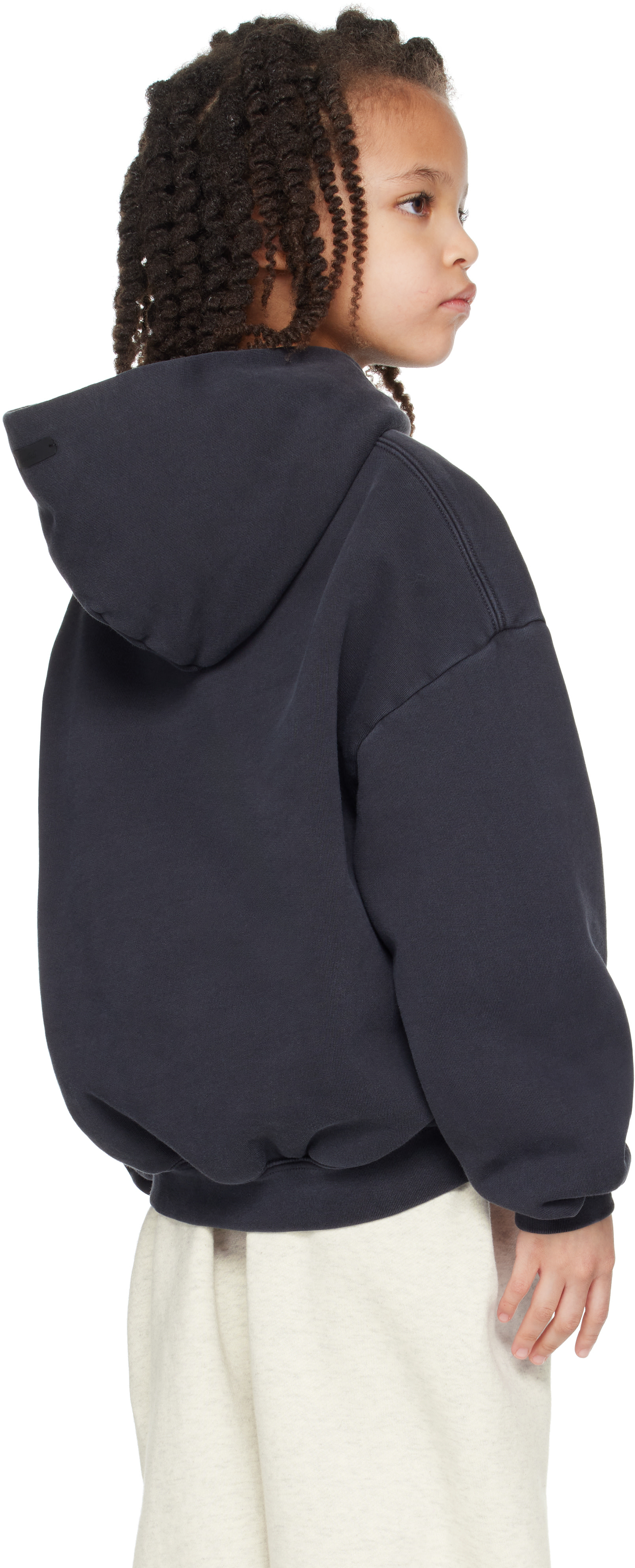 Fear of God ESSENTIALS - Enfant | Pull à capuche 90's noir à logo de style collégial