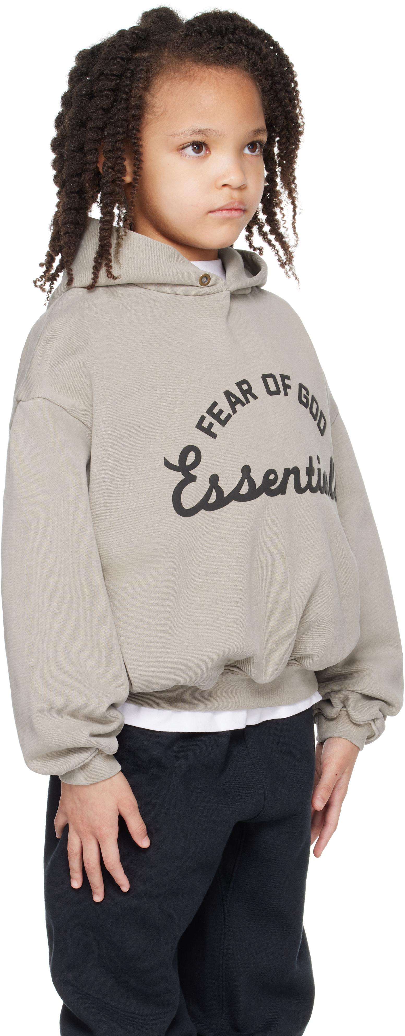 Fear of God ESSENTIALS - Enfant | Pull à capuche 90s gris à logo Training