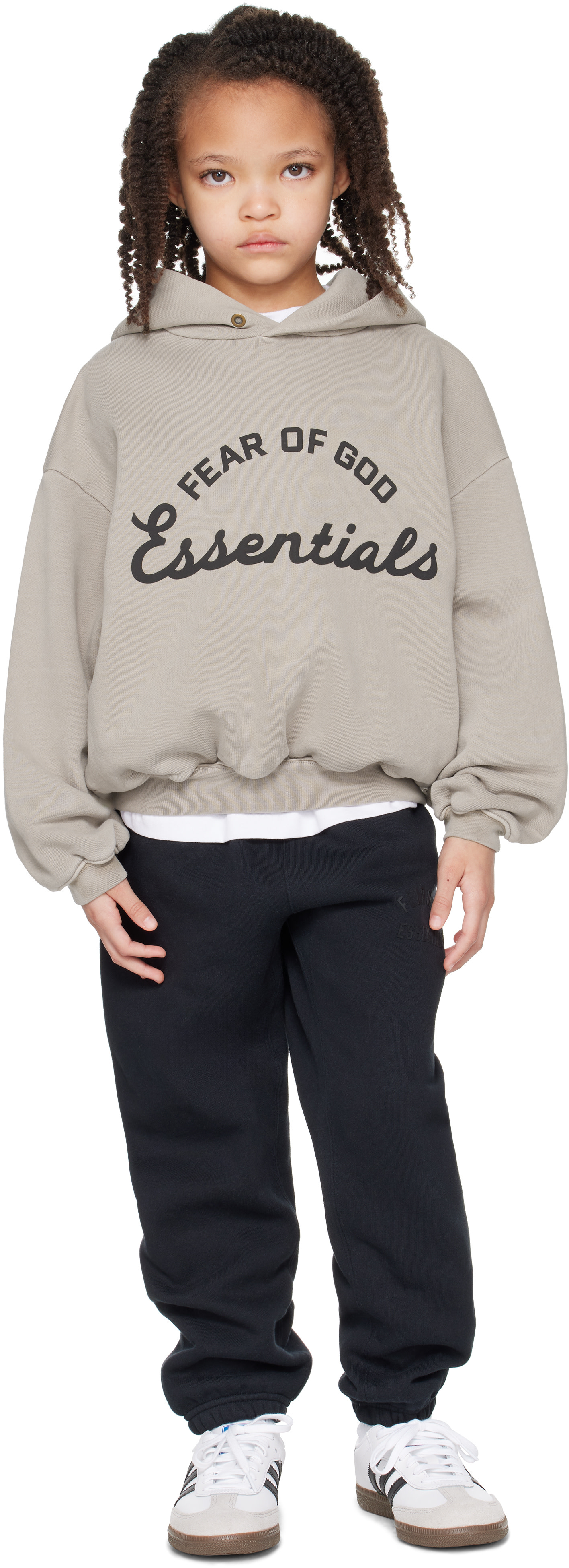 Fear of God ESSENTIALS - Enfant | Pull à capuche 90s gris à logo Training