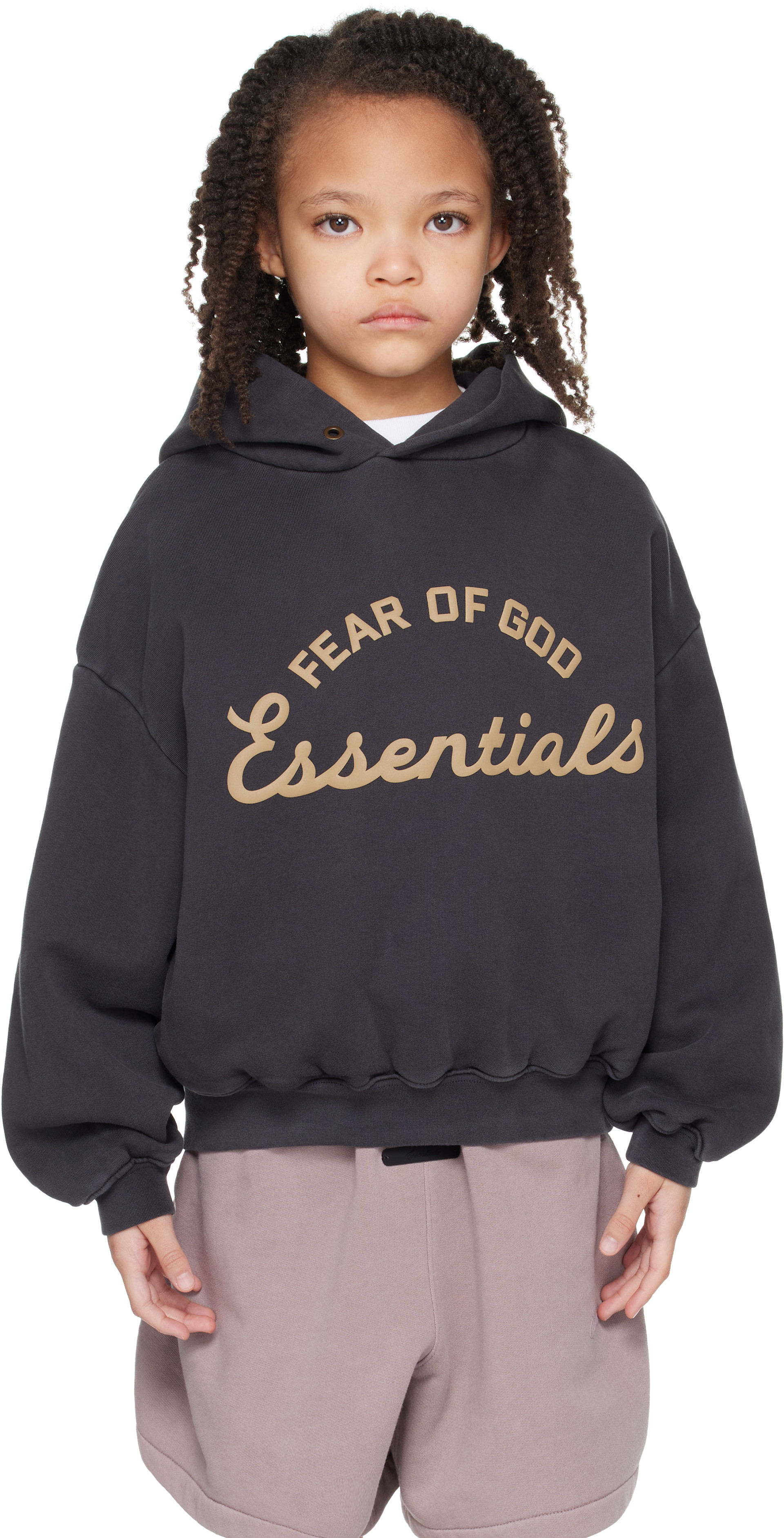 Fear of God ESSENTIALS - 키즈 블랙 트레이닝 90's 후디