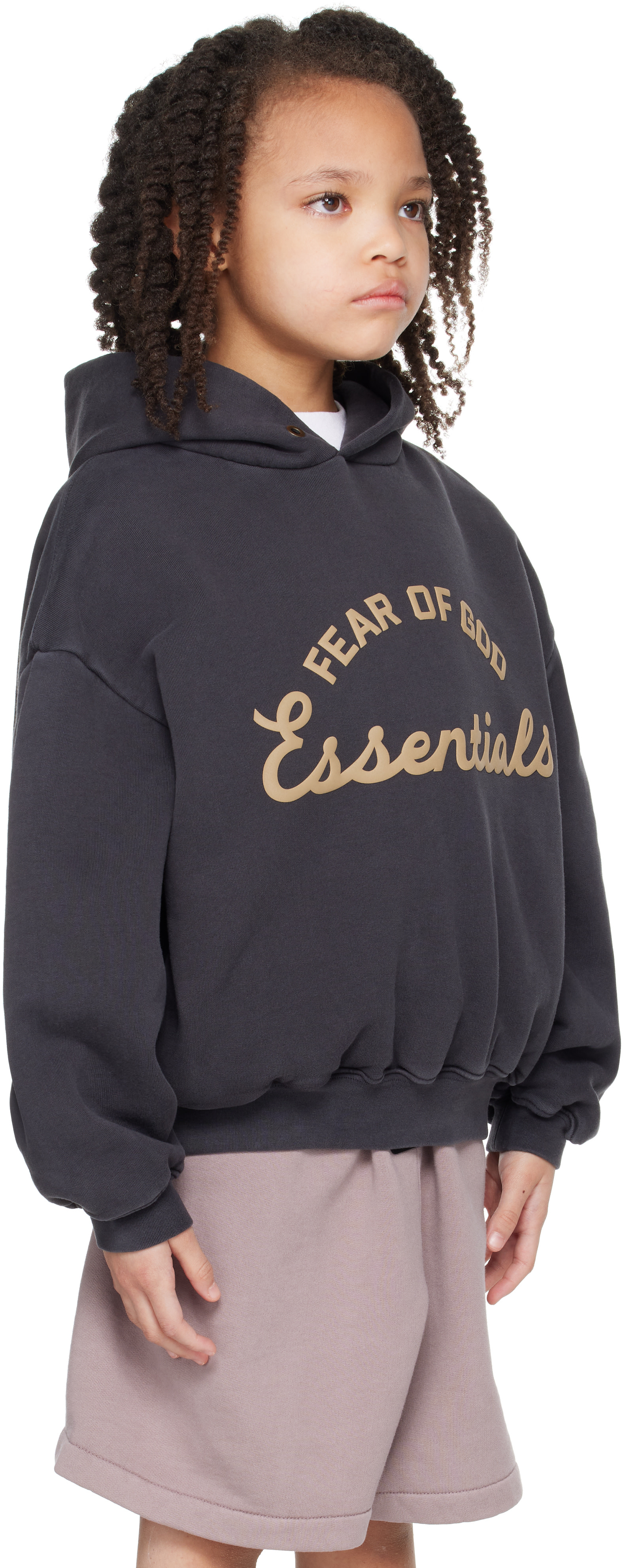 Fear of God ESSENTIALS - Enfant | Pull à capuche 90s noir à logo Training