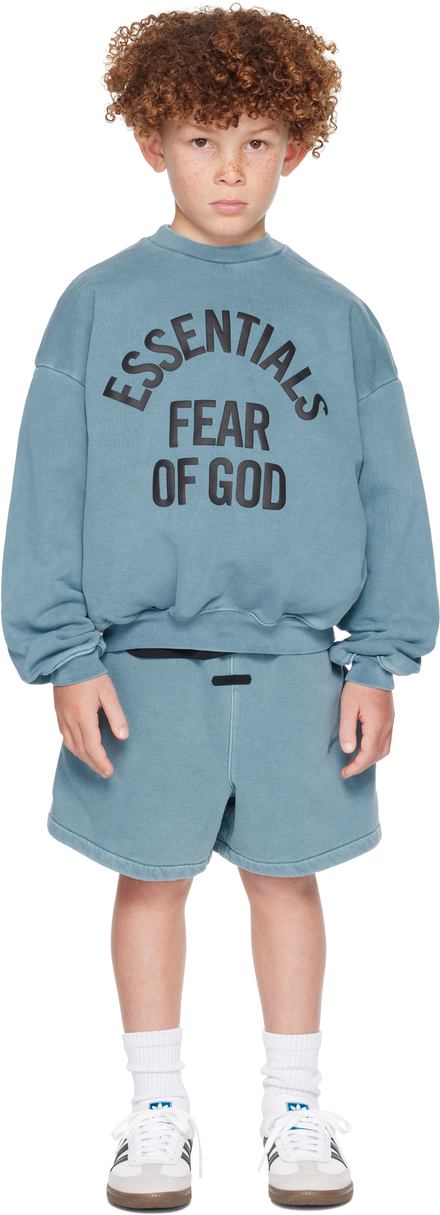 Fear of God ESSENTIALS - 키즈 블루 시그니처 클래식 쇼츠