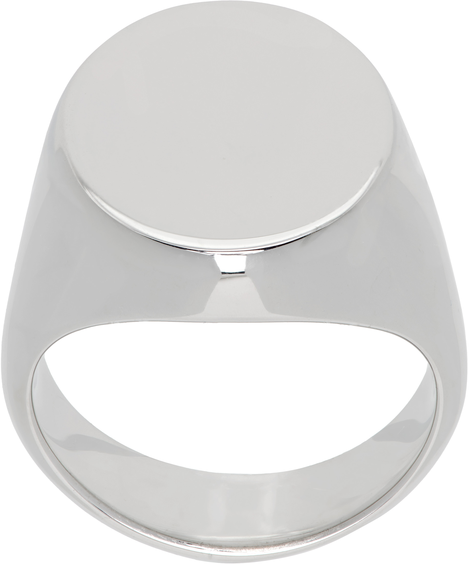 Maison Ringer Maison Margiela: Chevaliere Signet Ring | SSENSE Germany