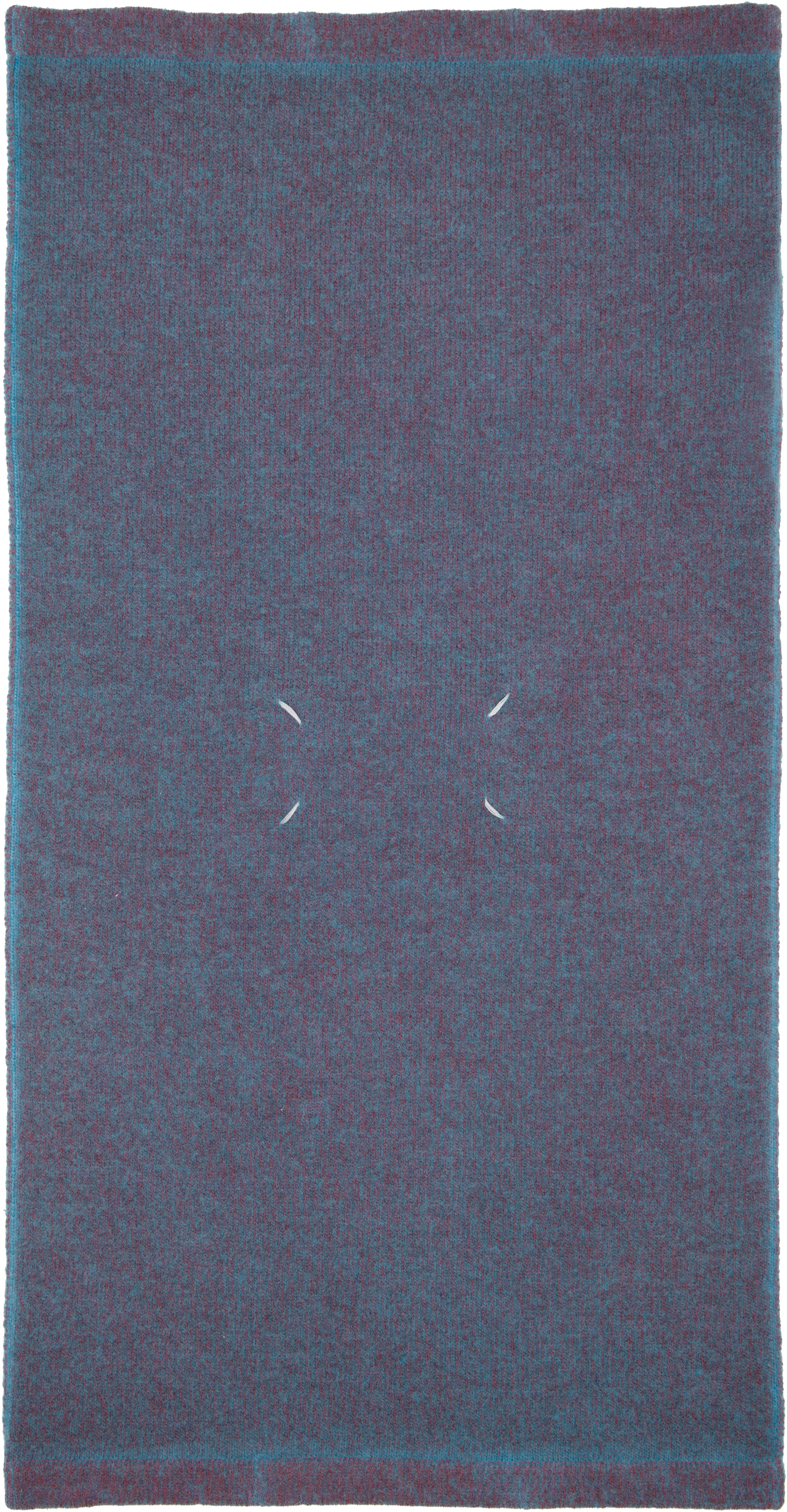 Maison Margiela - Écharpe bleue en tricot