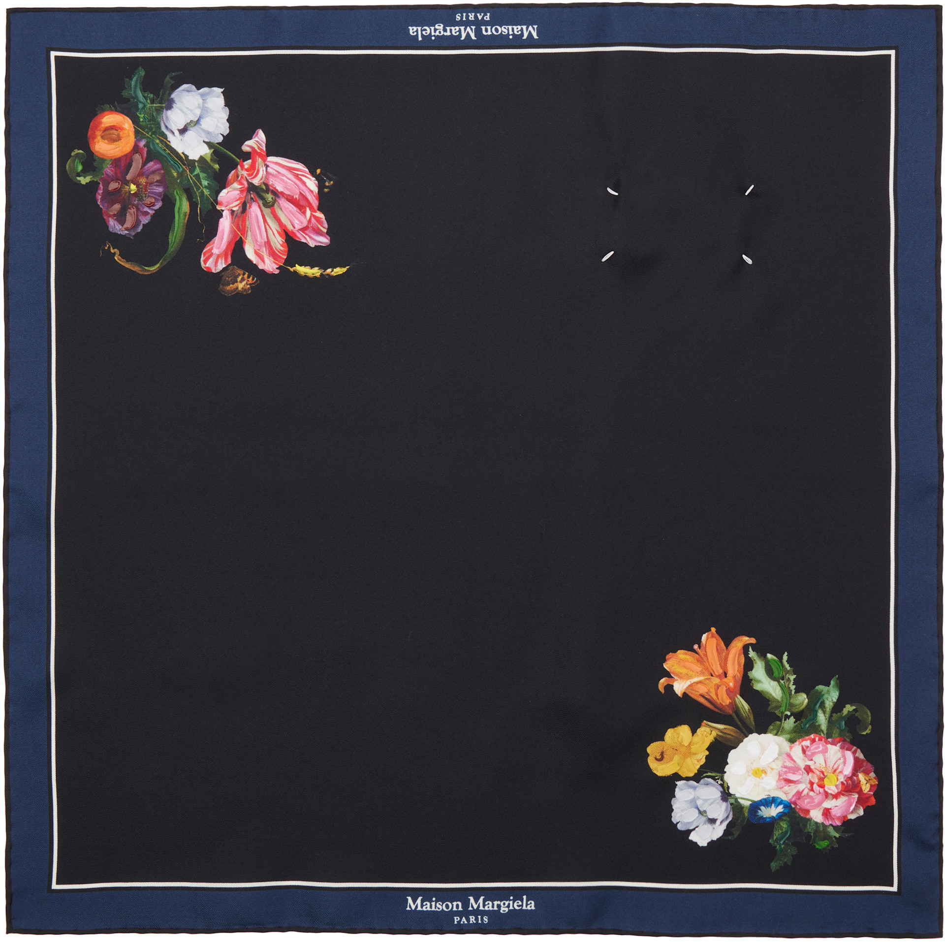 Maison Margiela: Black Silk Scarf | SSENSE