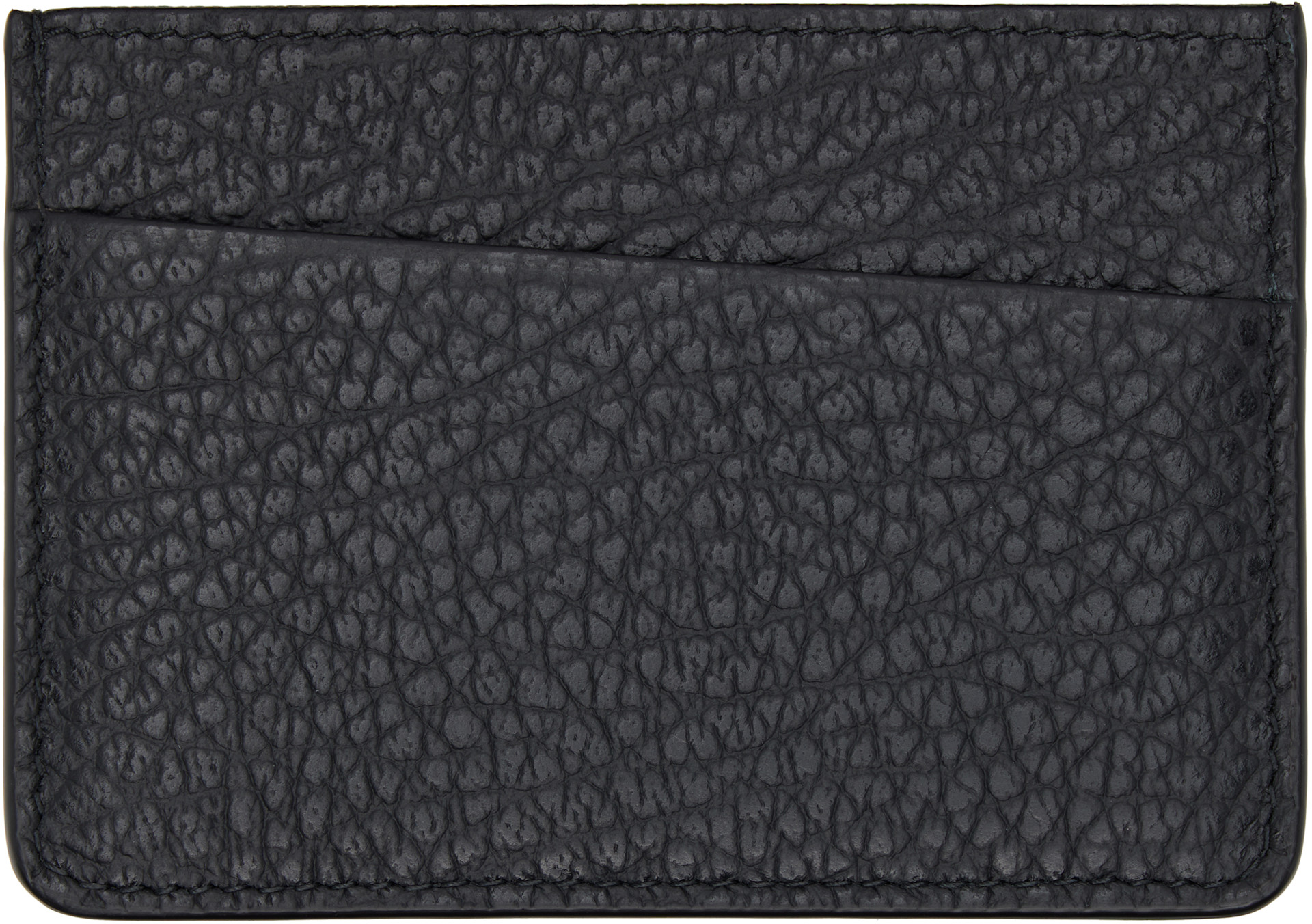 Maison Margiela: Black Four Stitches Card Holder | SSENSE
