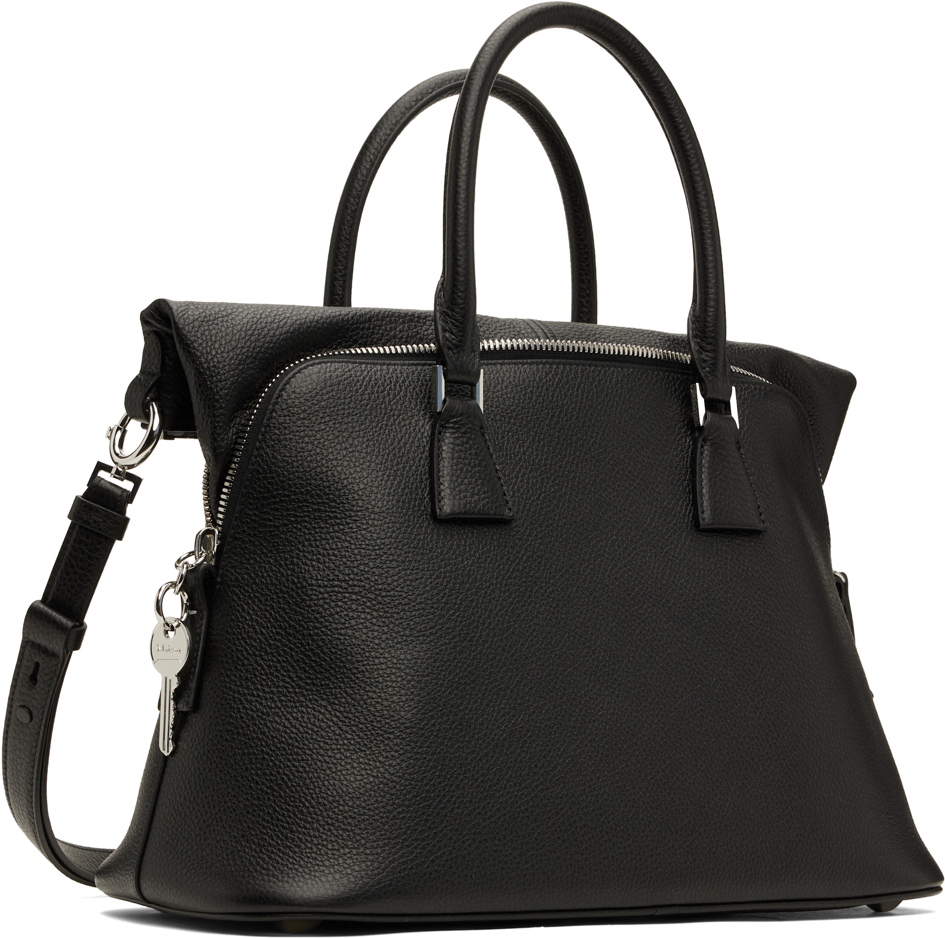 Maison Margiela: Black 5AC Soft Medium Crossbody Bag | SSENSE