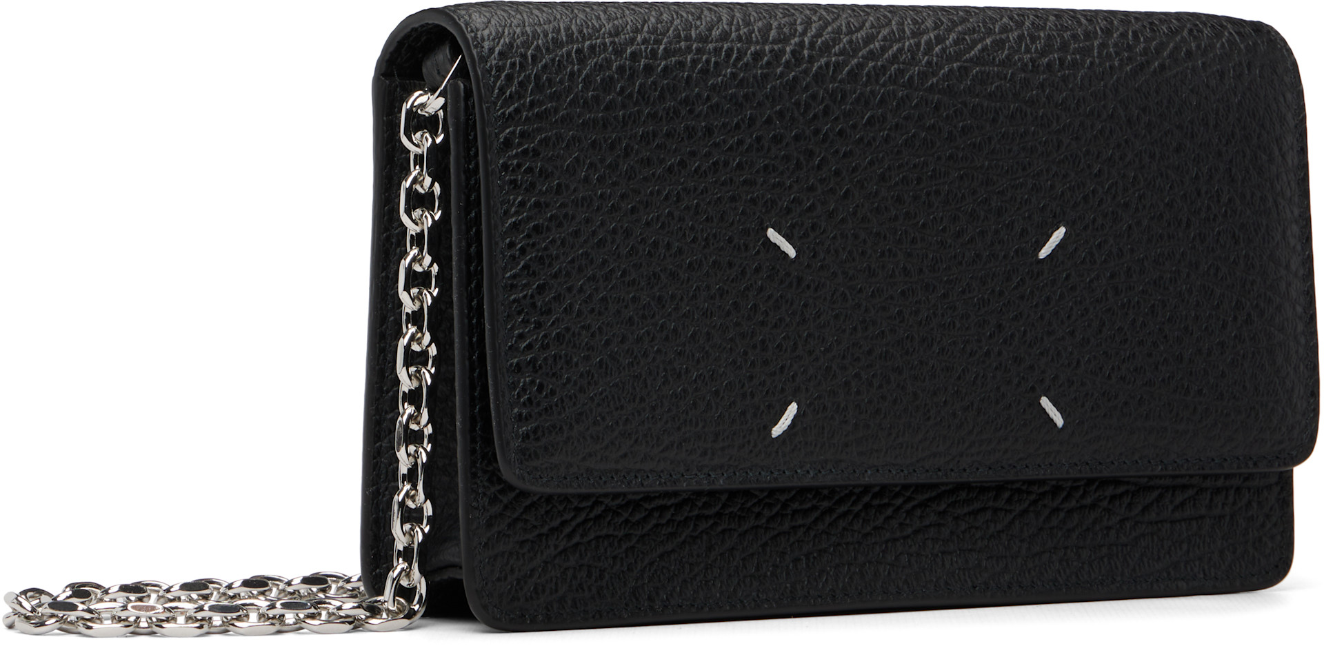 Maison Margiela: Black Wallet Chain Bag | SSENSE