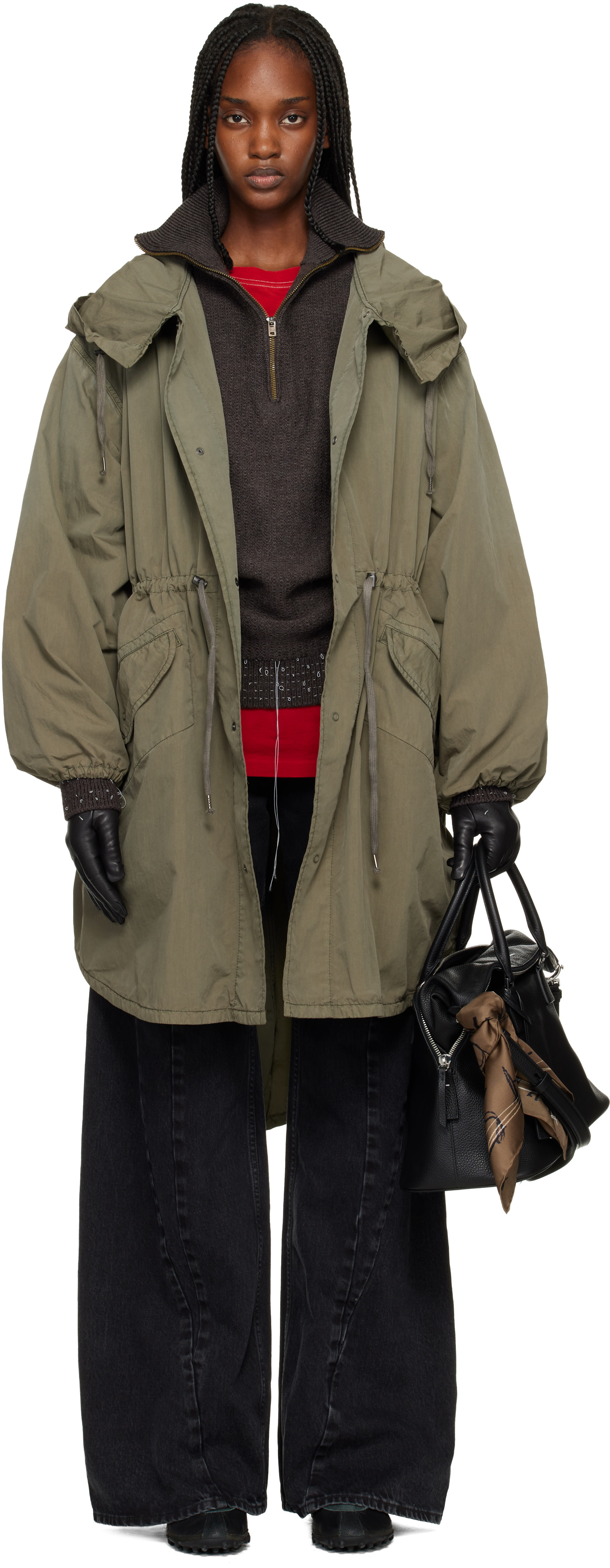 Maison Margiela - Parka kaki à capuche