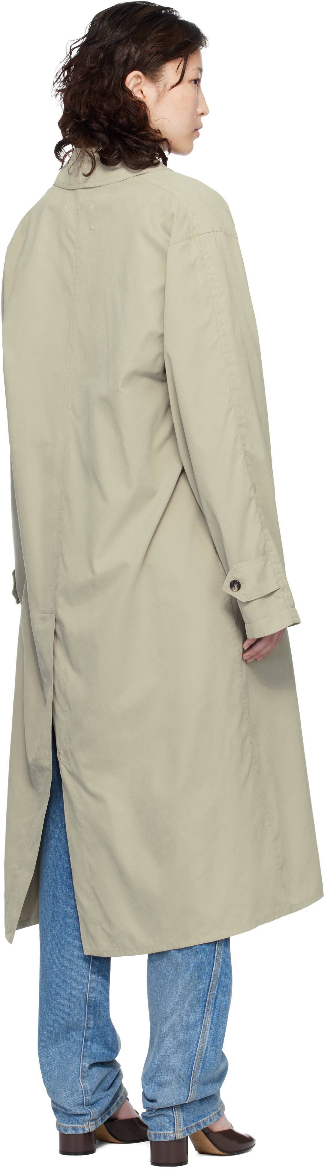 Maison Margiela: カーキ Peached トレンチコート | SSENSE 日本