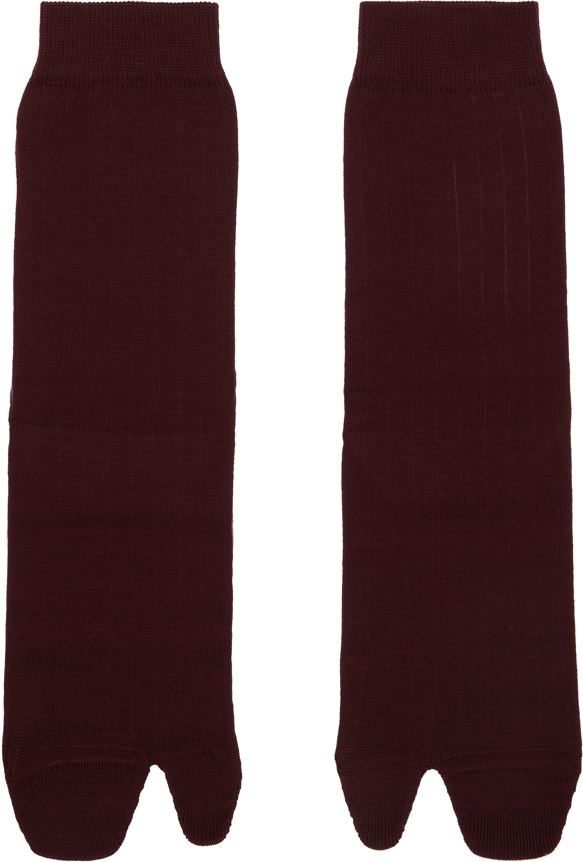 Maison Margiela - Burgundy Tabi Socks