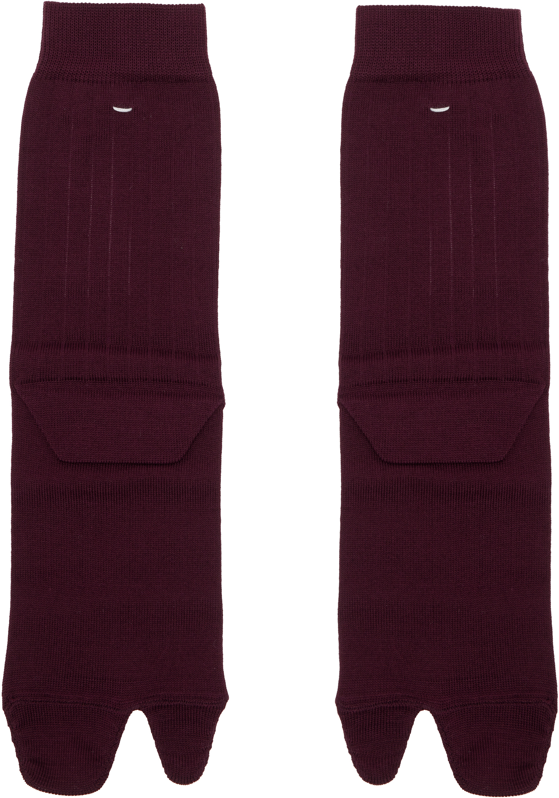 Maison Margiela - Burgundy Tabi Socks