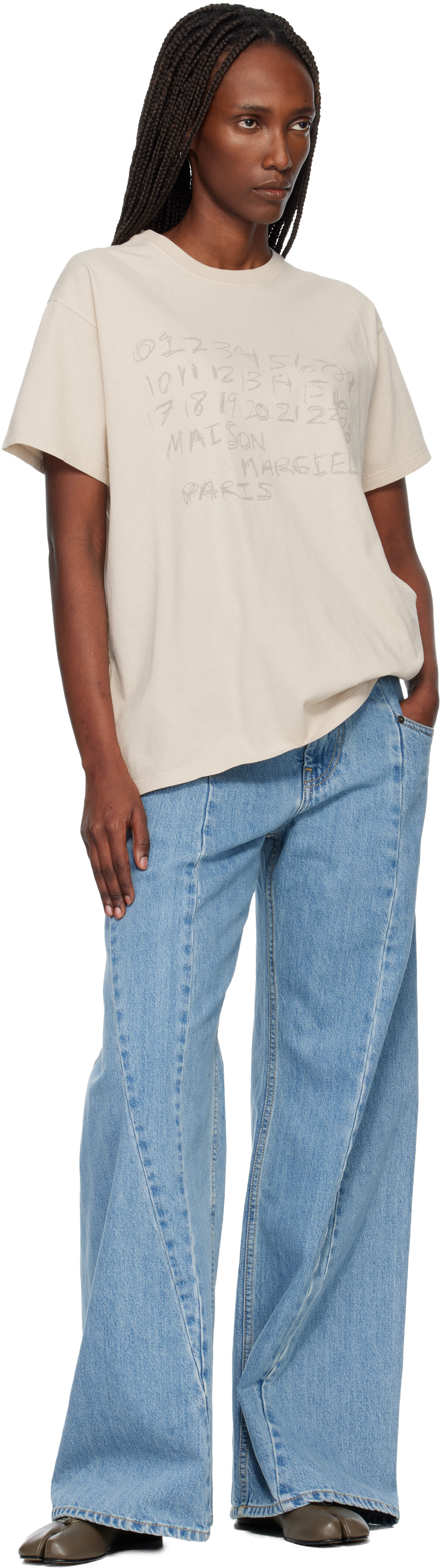 maison margiela shirt tops vintage ここのえ MM6 Maison Margiela T-Shirt | Chocolate | SVD USA