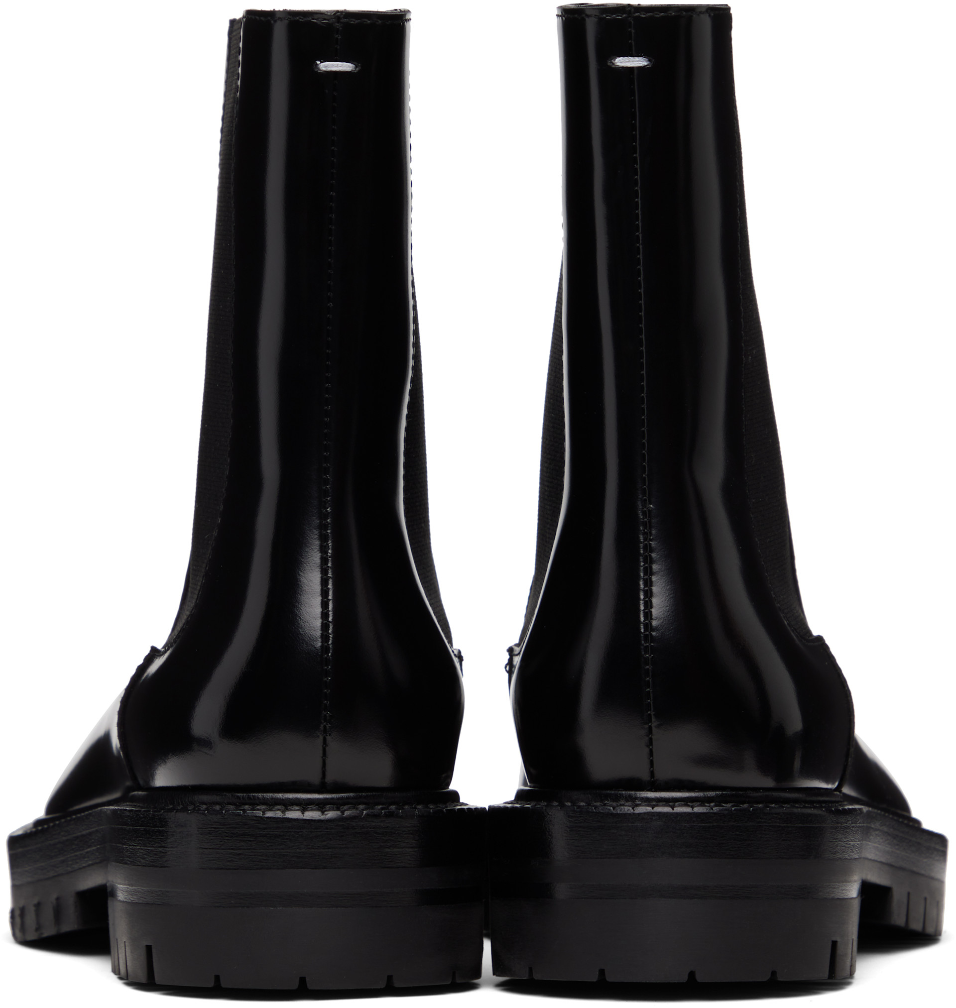 Maison Margiela: Black Tabi Chelsea Boots | SSENSE