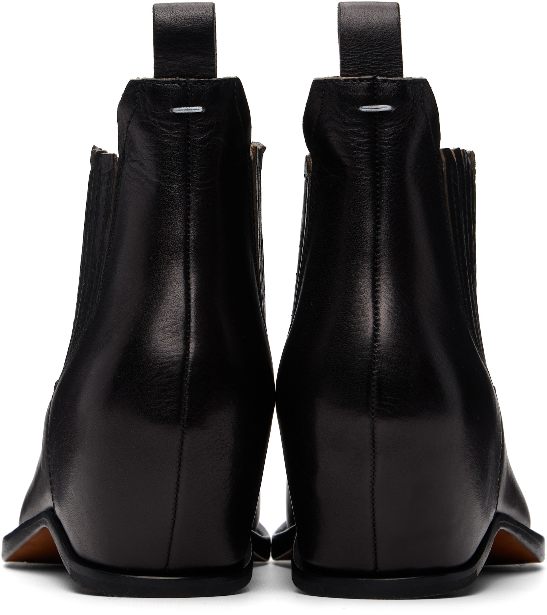 Maison Margiela: ブラック Heel-less Western チェルシーブーツ