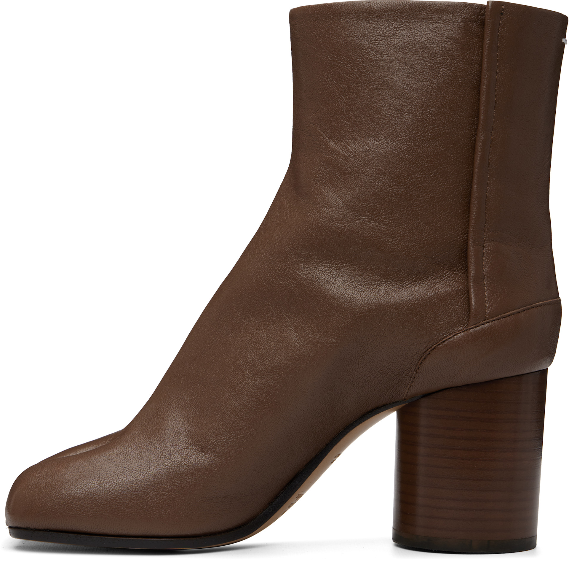 Maison Margiela - Bottines brunes à bout Tabi