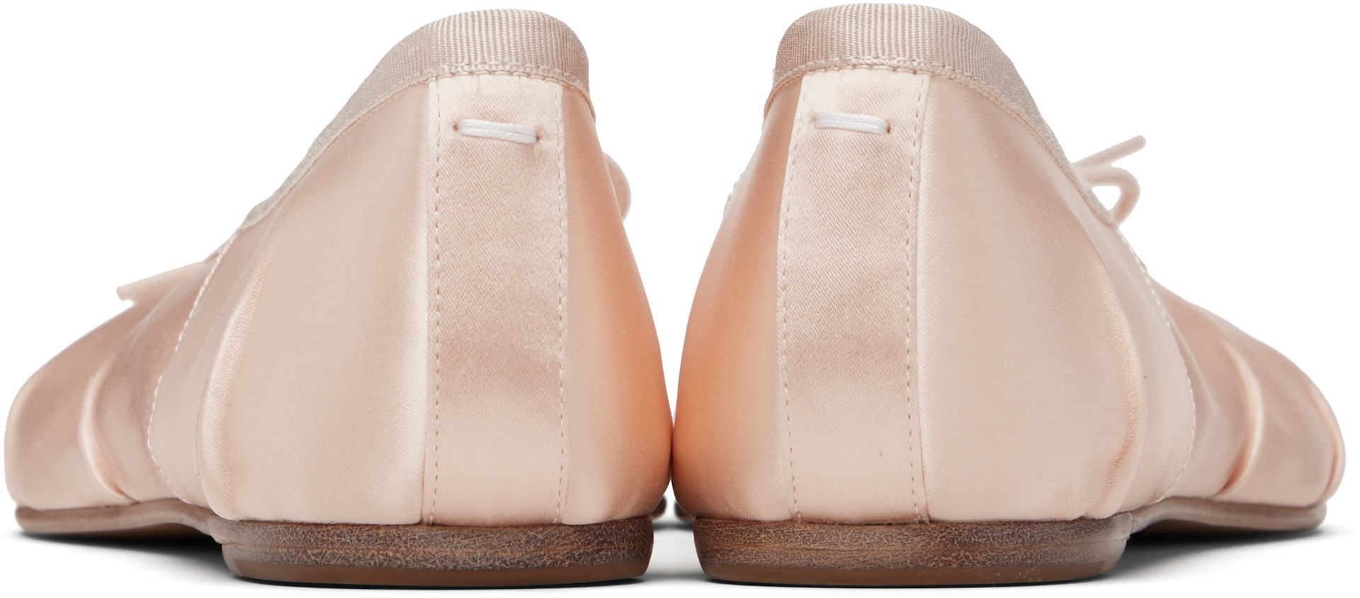 Maison Margiela: ピンク Tabi サテン バレエシューズ | SSENSE 日本