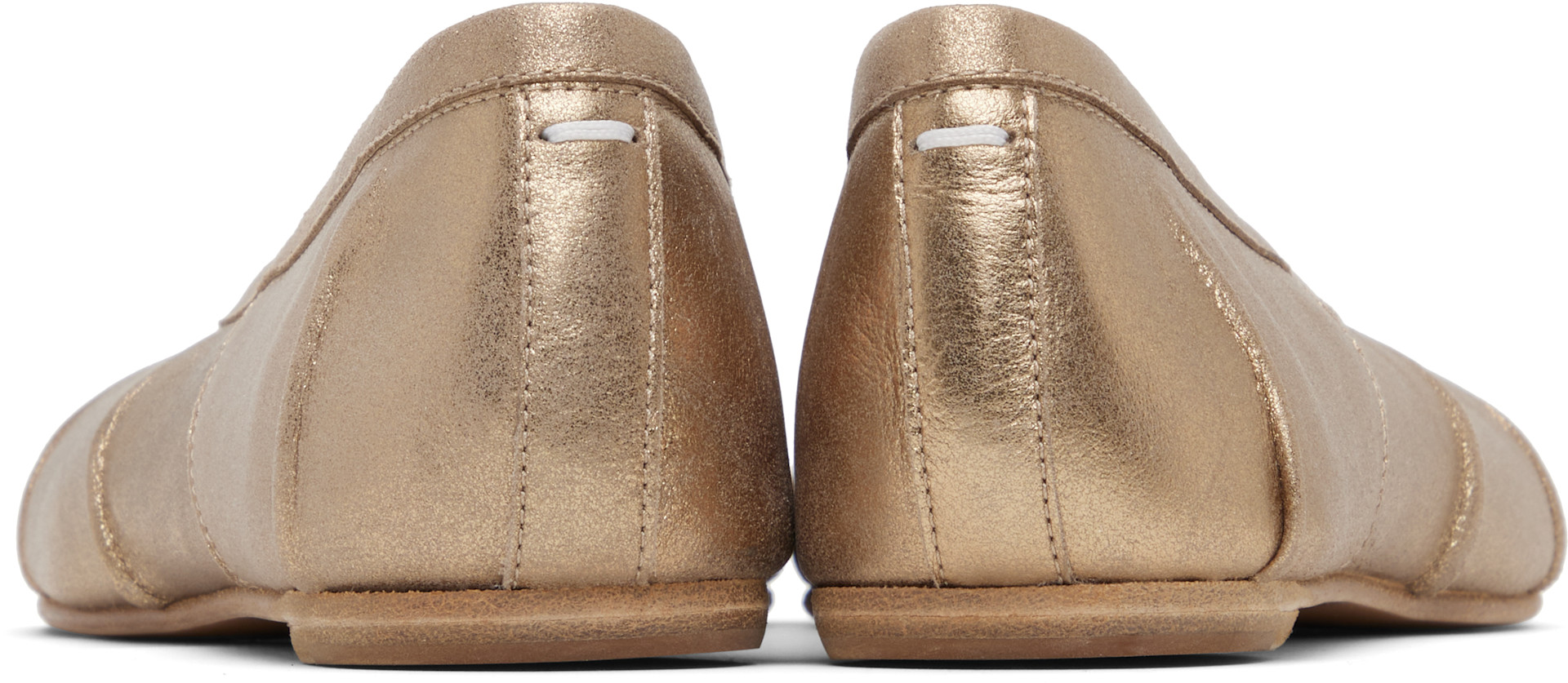 Maison Margiela: ゴールド Tabi New バレエシューズ | SSENSE 日本