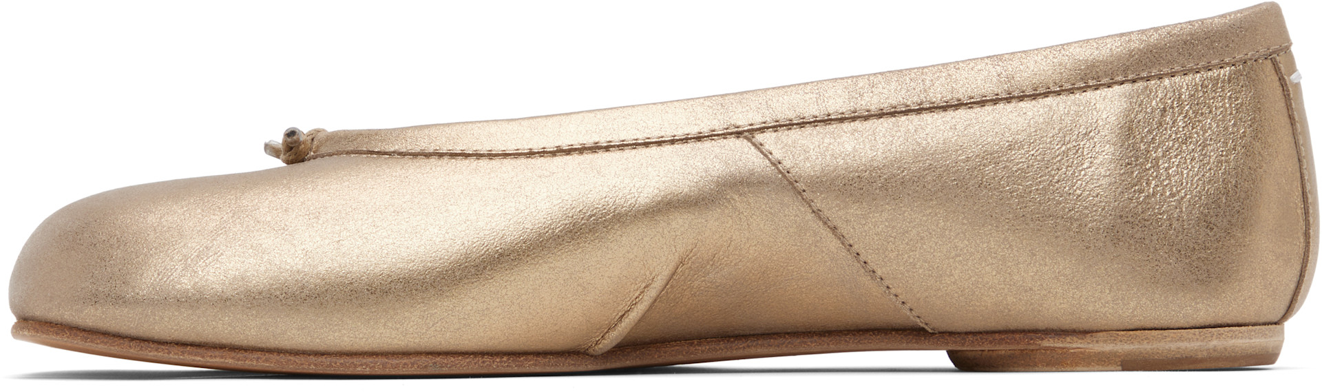 Maison Margiela: ゴールド Tabi New バレエシューズ | SSENSE 日本