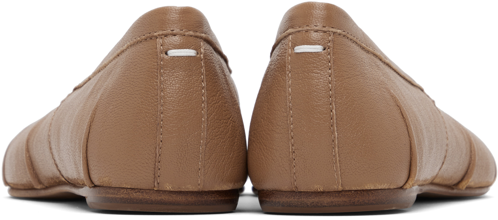 Maison Margiela: ベージュ Tabi New バレエシューズ | SSENSE 日本