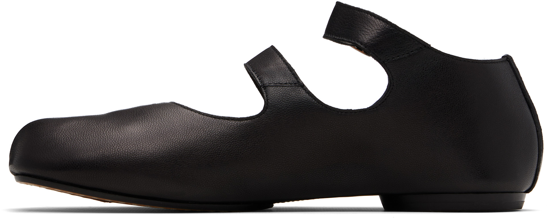 Maison Margiela: Black Tabi Ballerina Flats | SSENSE