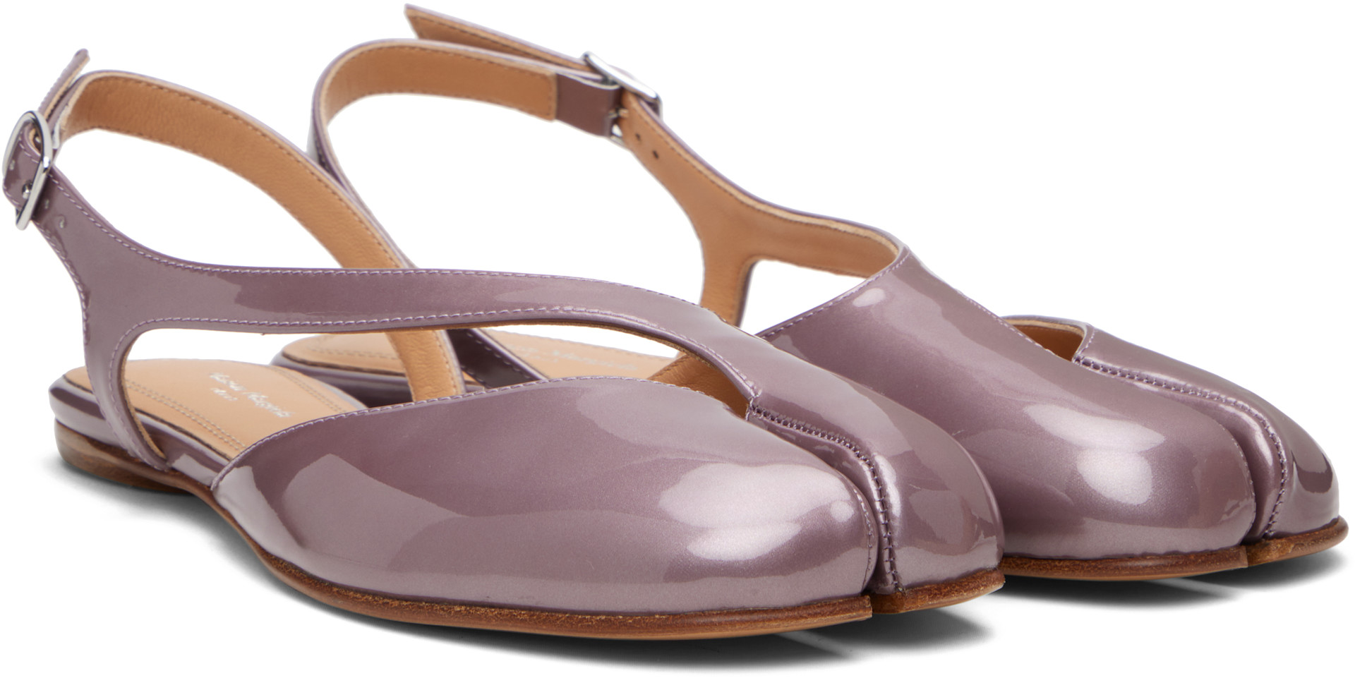 Maison Margiela: Purple Tabi Slingback Sandals | SSENSE