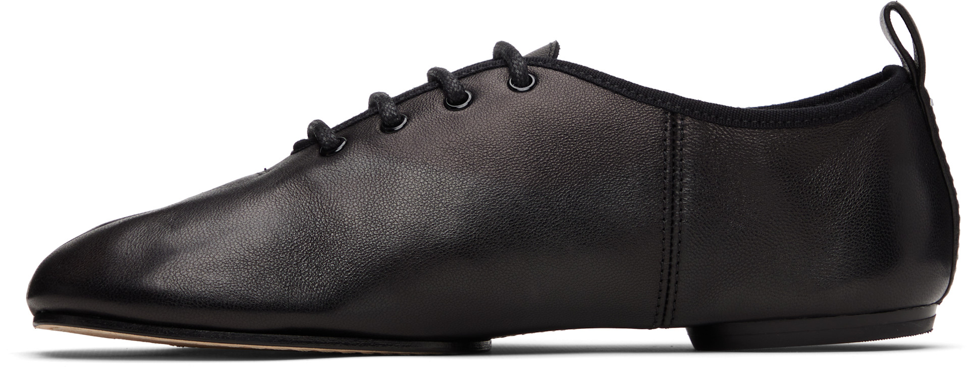 Maison Margiela: Black Tabi Jazz Lace-Up Derbys | SSENSE