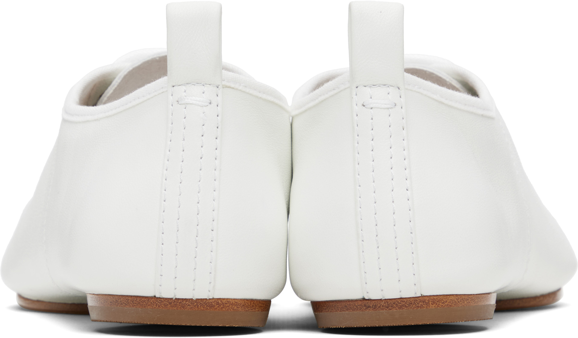 Maison Margiela: White Tabi Jazz Lace-Up Derbys | SSENSE