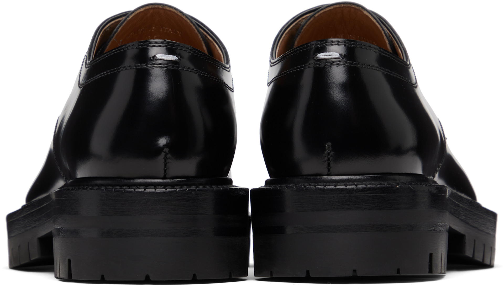 Maison Margiela: ブラック Tabi レースアップダービー | SSENSE 日本