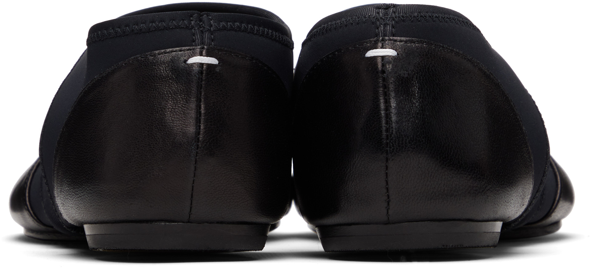 Maison Margiela: ブラック Tabi Jazz フラットシューズ | SSENSE 日本