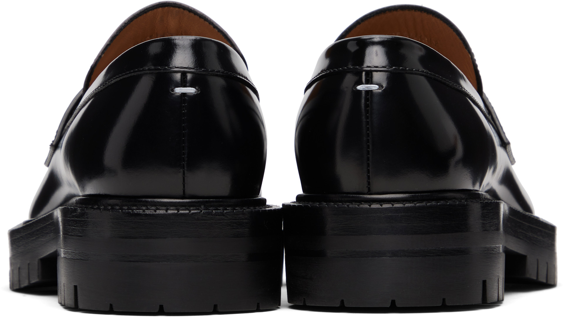 Maison Margiela: Black Tabi Loafers | SSENSE