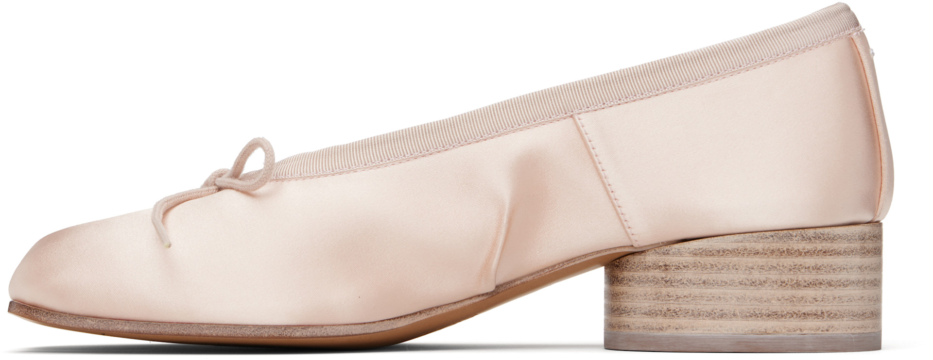 Maison Margiela: ピンク Tabi サテン バレエ ヒール | SSENSE 日本