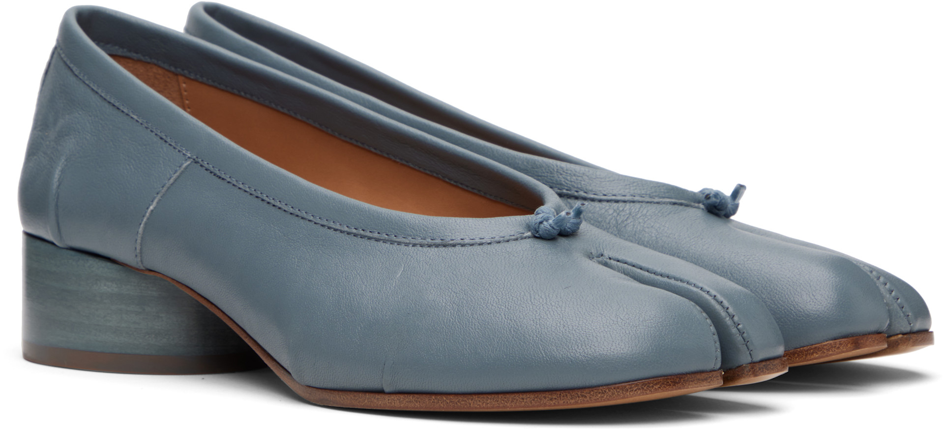 MAISON MARGIELA/TABI BALLERINA 3センチヒール Maison Margiela: ブルー Tabi New Ballerina ヒール | SSENSE 日本
