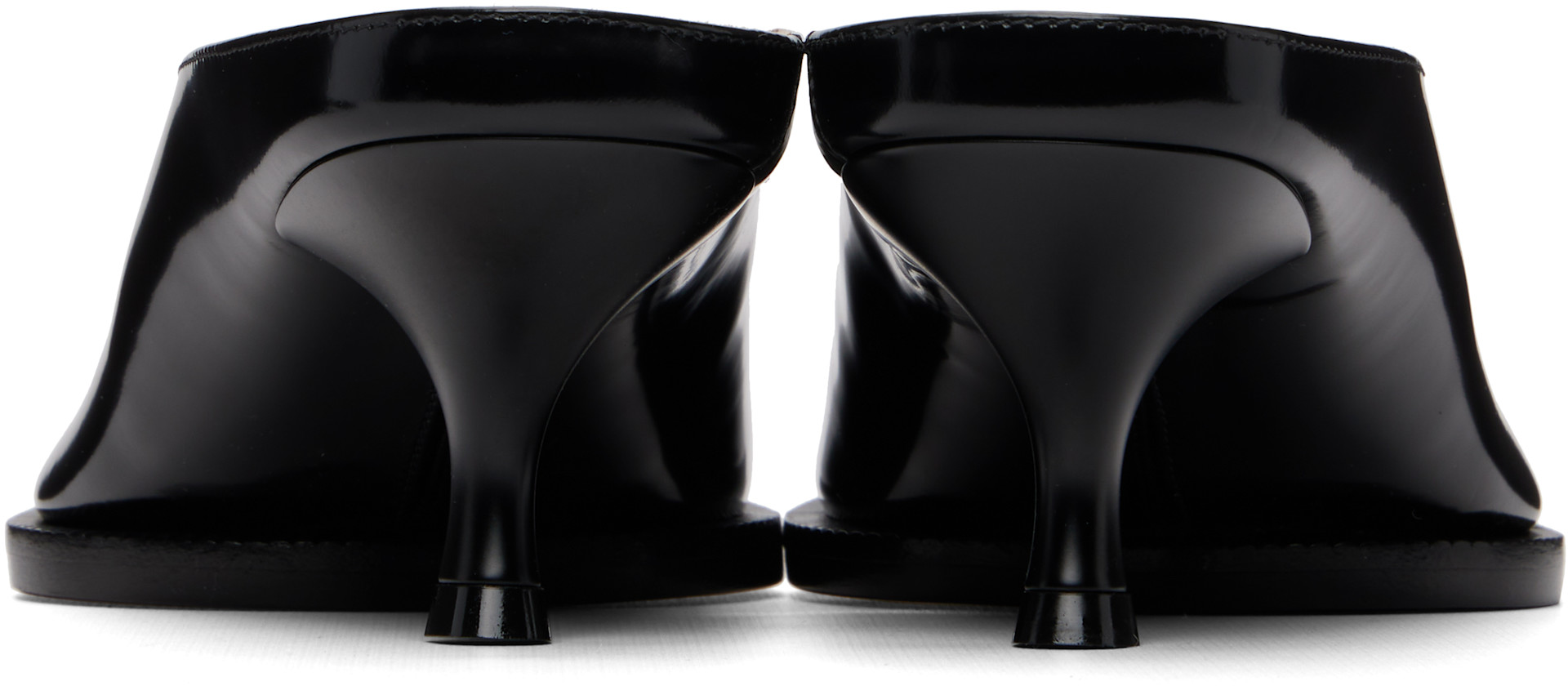 Maison Margiela: Black Tabi City Evening Mule Heels | SSENSE